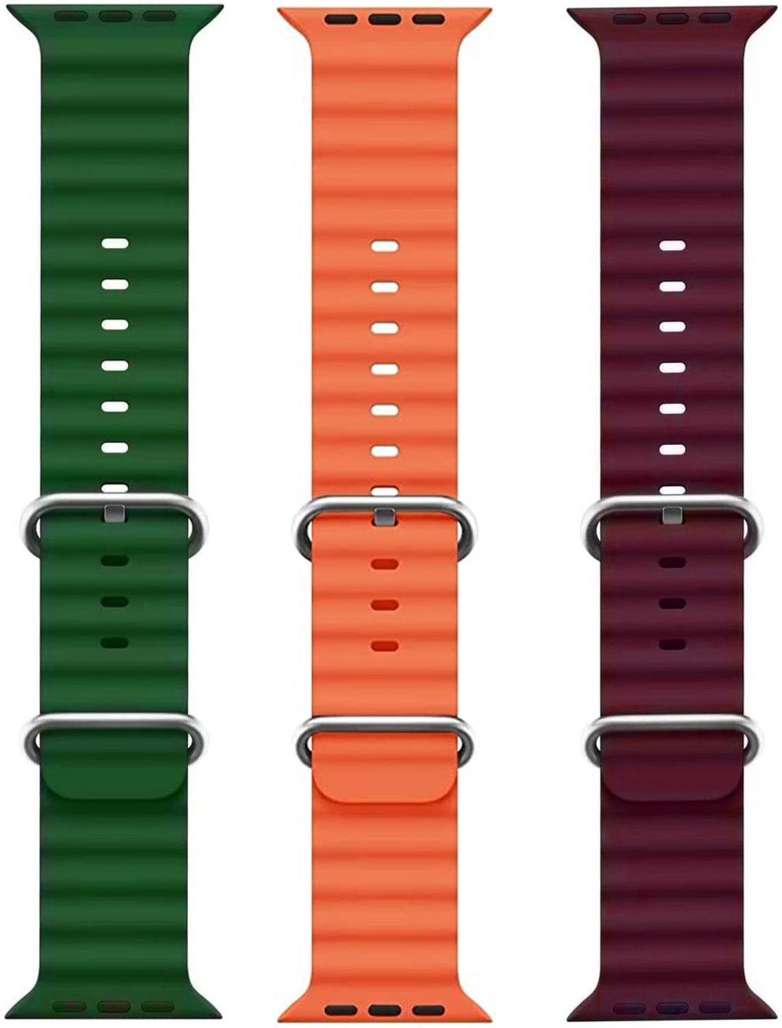 BLACK LOVIES 44 mm Ocean Smart Watch Strap Belt for Ultra Watch 49 mm, Series 8 / 7 45 mm, Series 6 / 5 / 4 44 mm, Series 3 / 2 / 1 42 mm, T800 Ultra, Watch 8 Ultra, i8 Pro Max, W26, S8 Ultra, Smart Watch Strap