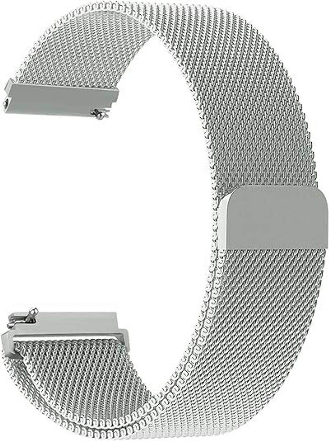 LN KART 20 mm 20mm Quick Release Watch Band Metal Strap for Samsung Galaxy Watch 7 6 5 4 3 FE 40mm 41mm 42mm 44mm 45mm 46mm Magnetic Mesh Watch Band for Amazfit Bip U Pro/GTS for Galaxy Watch Active/2 40mm 44mm Smart Watch Strap