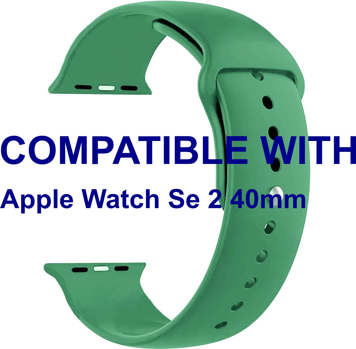 ACM WSM2P40GR1706 Sliding 44mm 49mm Watch Strap Silicone Belt for Apple Watch Se 2 40mm Smartwatch Green Smart Watch Strap