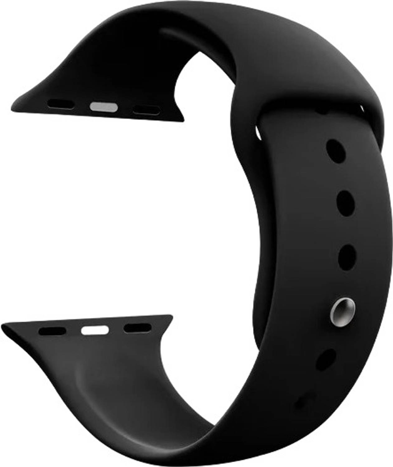 TRENDO Soft Silicone Strap Compatible with iWatch 44 MM Series 4/5/6/7/8/9/se/se2nd gen (black) Smart Watch Strap