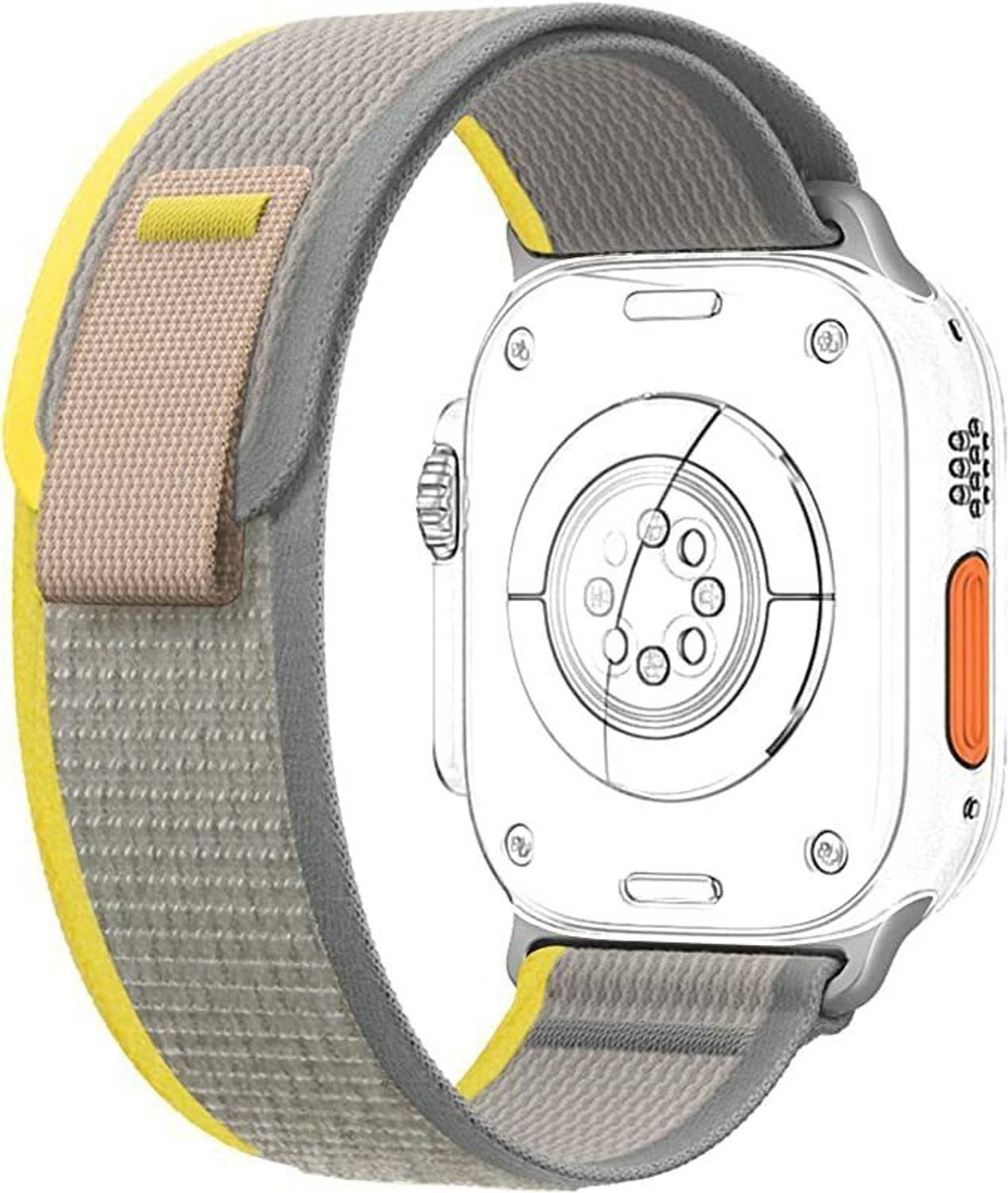 Firetook Velcro Loop Nylon Bands/Straps Compatible with Watch T55/T550 W26, 49mm 45mm 44mm 42mm Men & Women, Adjustable Strap with Metal G-Hook Premium Strap for iWatch Ultra Series SE 8 7 6 5 4 3 2 1 Smart Watch Strap Smart Watch Strap