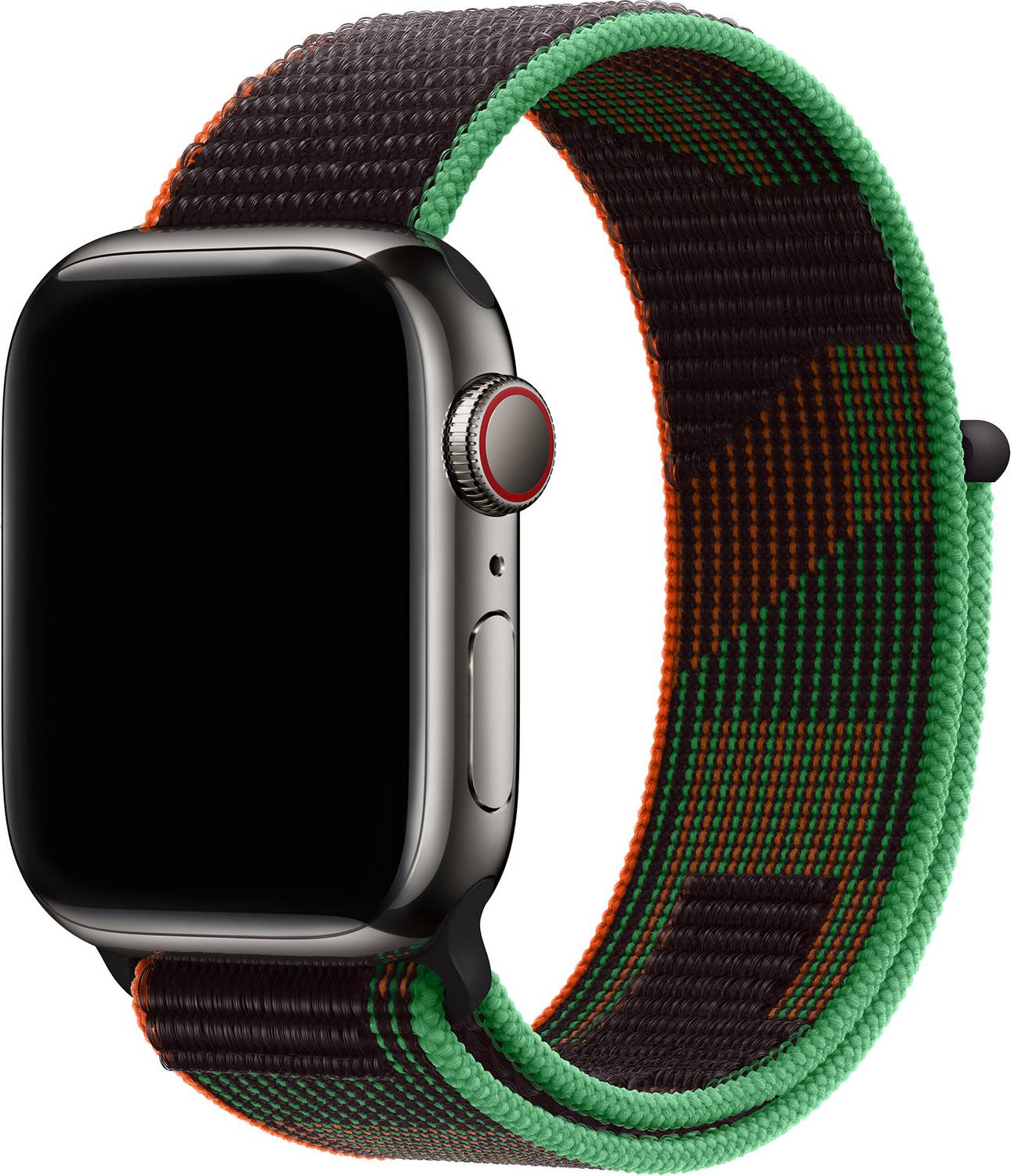 DailyObjects 2 cm Black Unity Nylon Loop Compatible With Apple WatchBand (42/44/45/49mm) Smart Watch Strap