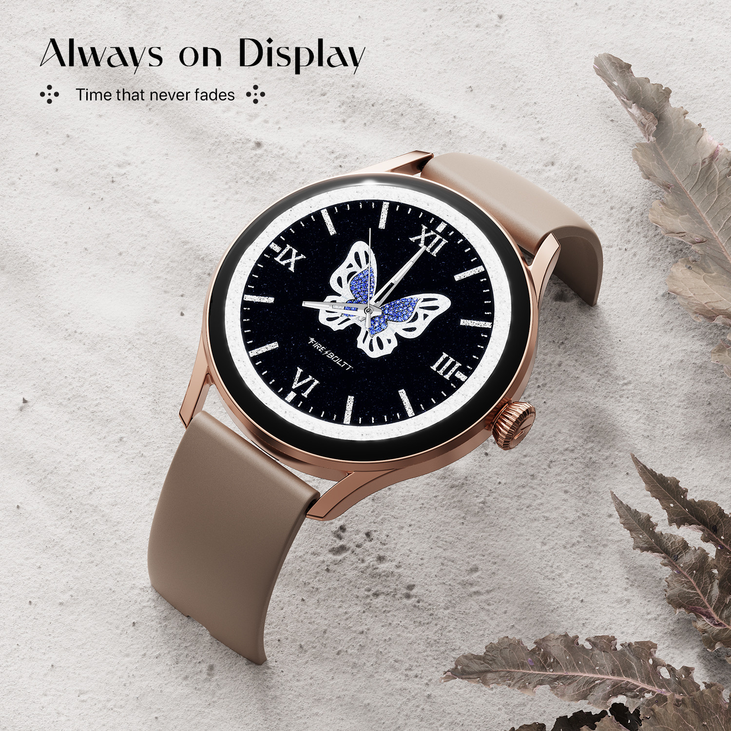 Image of Fire-Boltt Glitz 1.19 AMOLED Display, Rotating Crown, 1000 Nits, BT Call, Metal Body Women Smartwatch