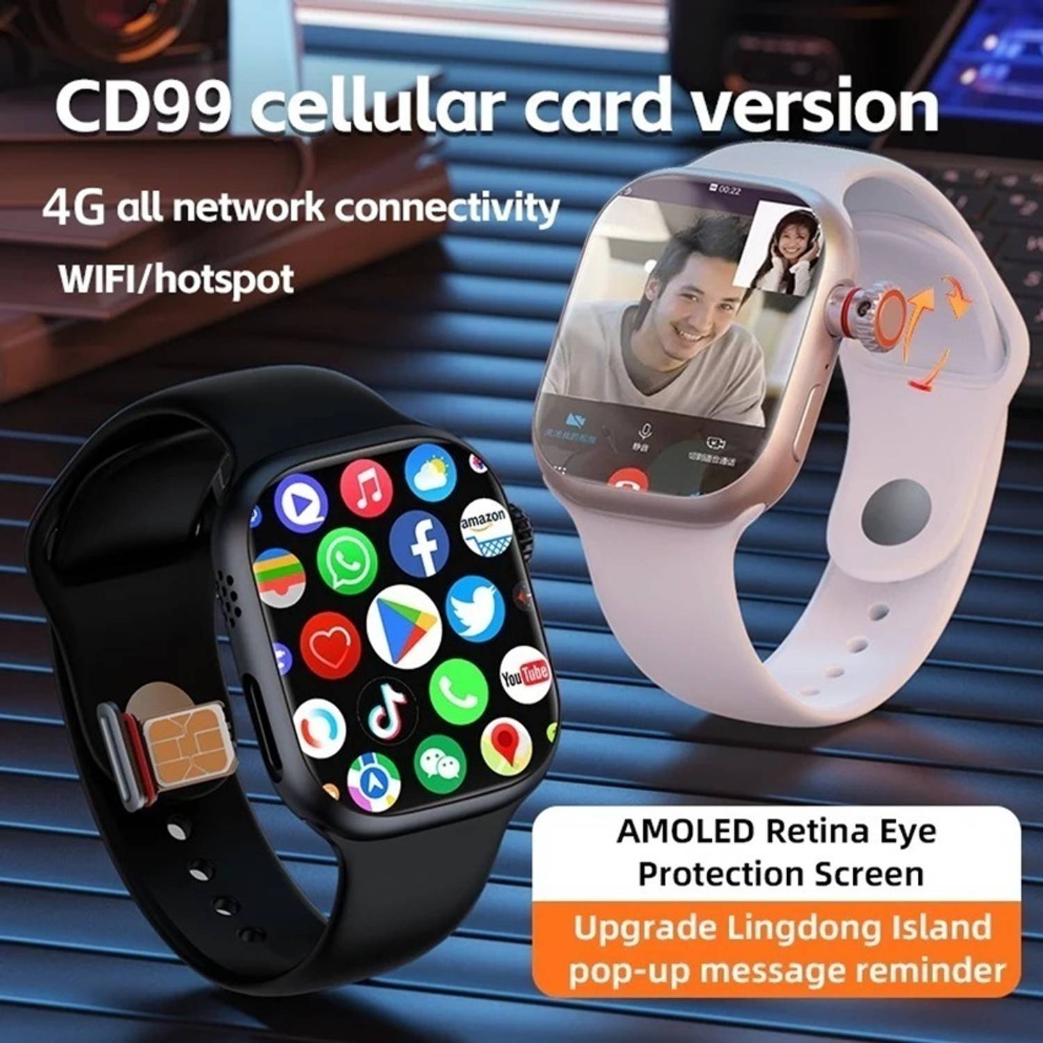 SEHUB Premium S9 4G Smartwatch with Camera - Image 5