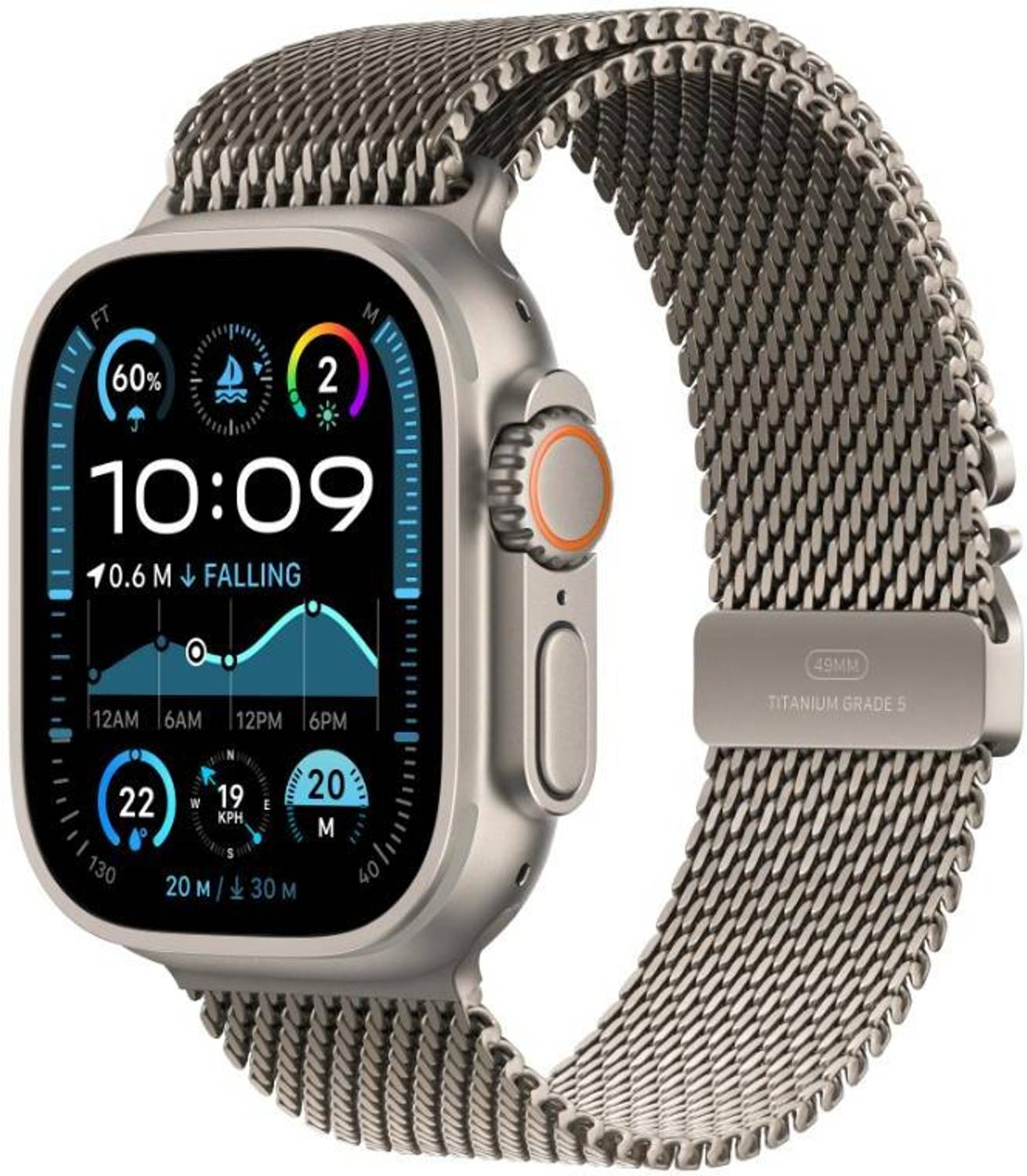 Apple Watch Ultra 2 GPS + Cellular 49mm Natural Titanium with Mil