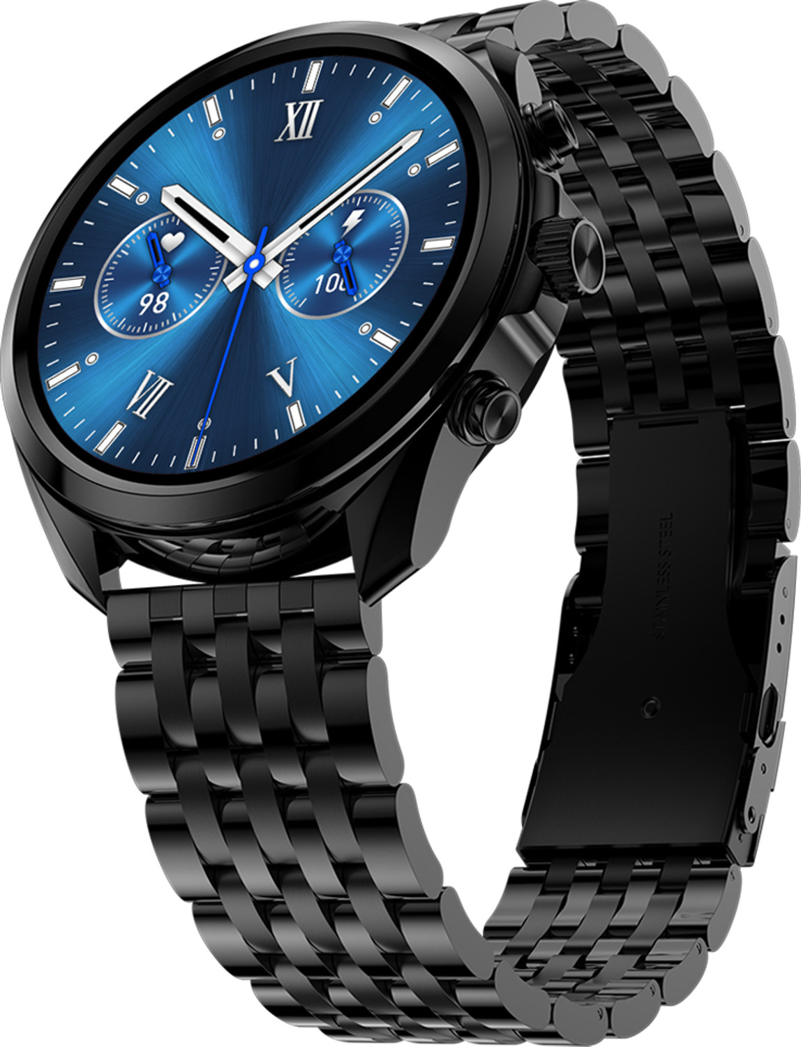 Image of fire boltt Diamond Luxury Stainless Steel, 36.3mm (1.43) AMOLED Display & BT calling Smartwatch
