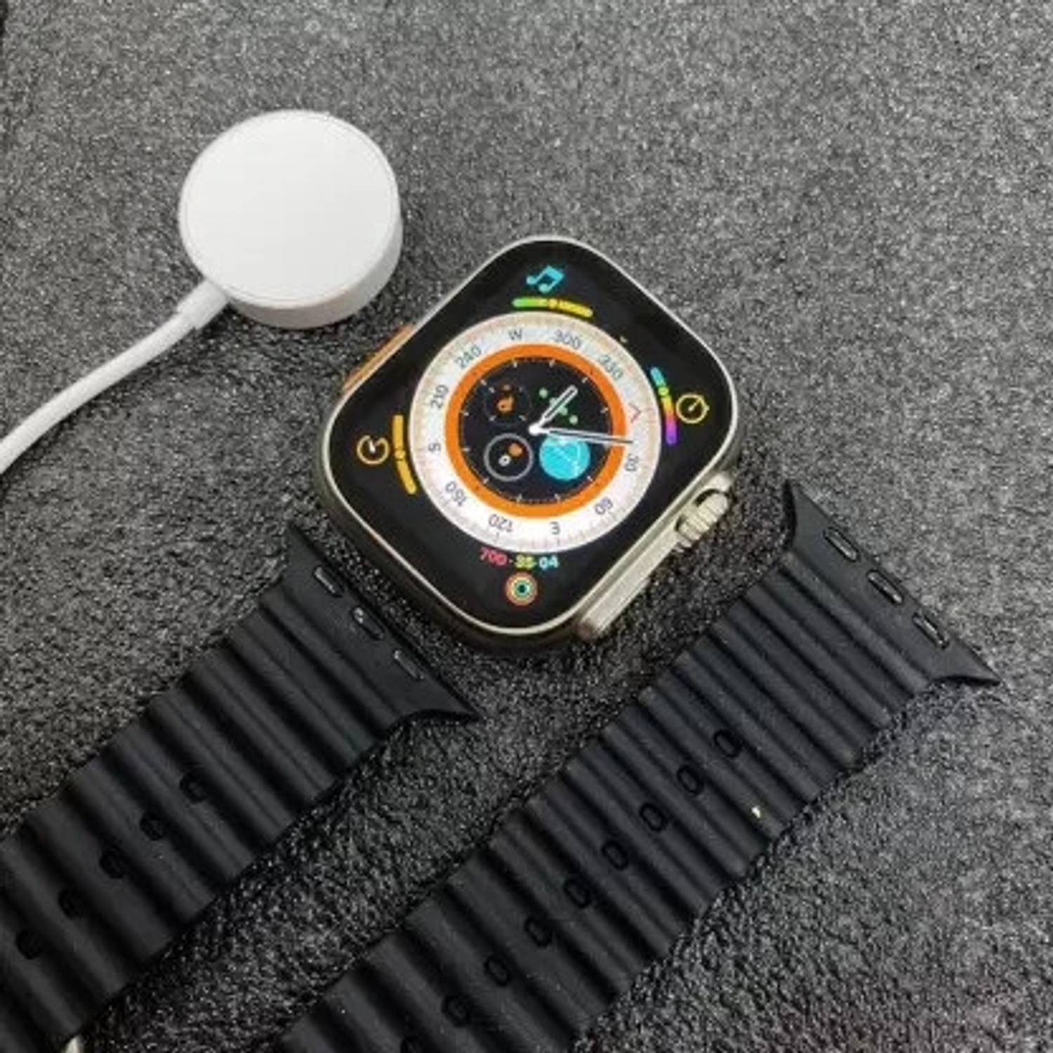 RLS 8 Ultra Smart Watch HD 1.99 Inch Display Smartwatch (Black Strap, Free Size) Smart Watch Strap