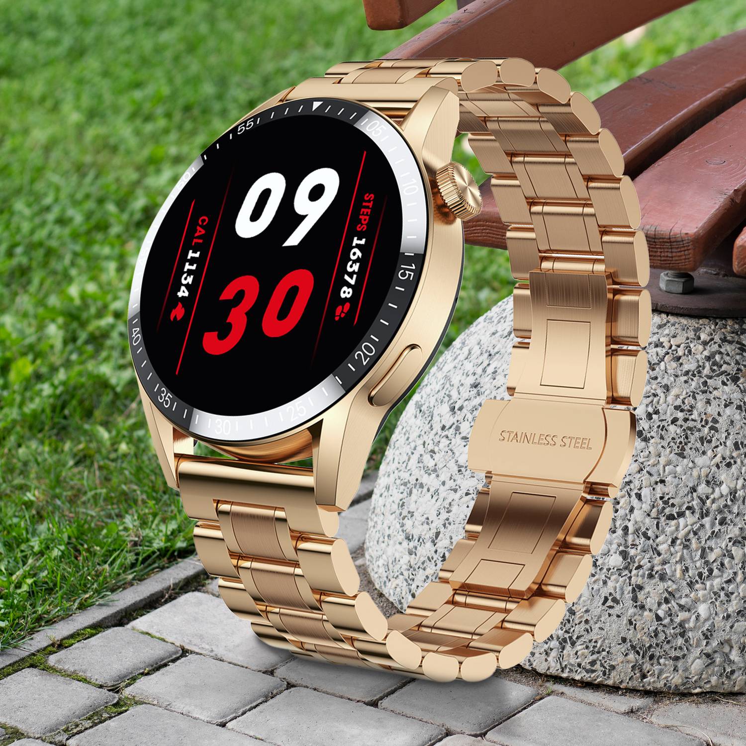 Fire-Boltt Ultimate 35.3mm (1.39) Stainless Steel Luxury Bluetoot