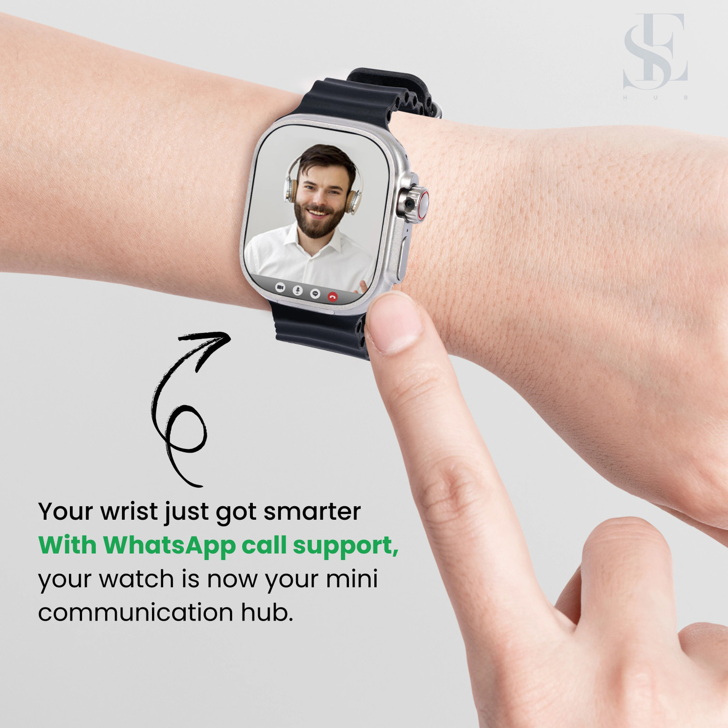 Image of SEHUB HW Ultra call 3 Call Smart Watch with SIM Card, HD Dual Camera,| With Calls Smartwatch