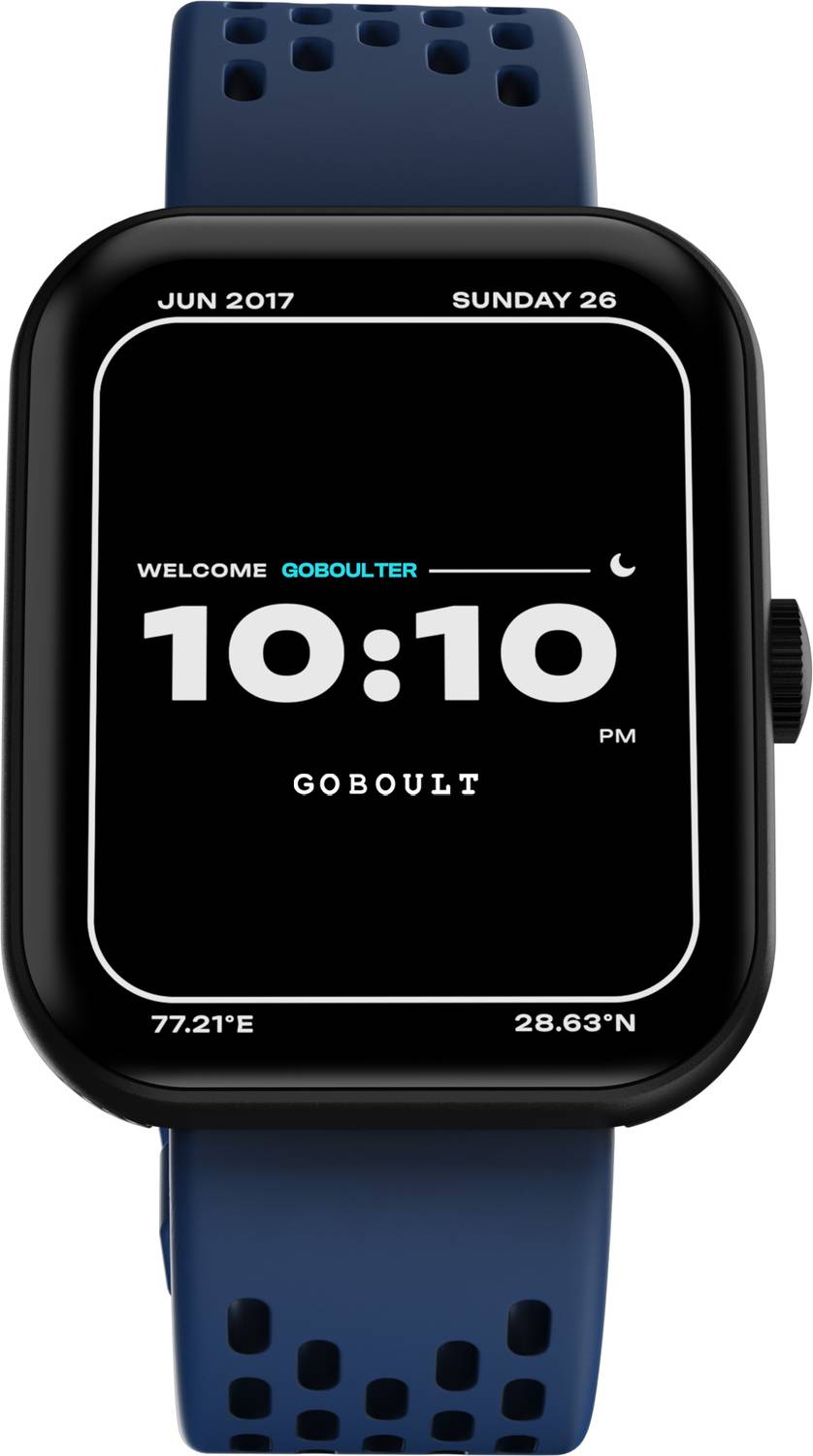 GOBOULT Craft 1.83'' HD Display, BT Calling, Knurled Design, 500Nits Smartwatch
