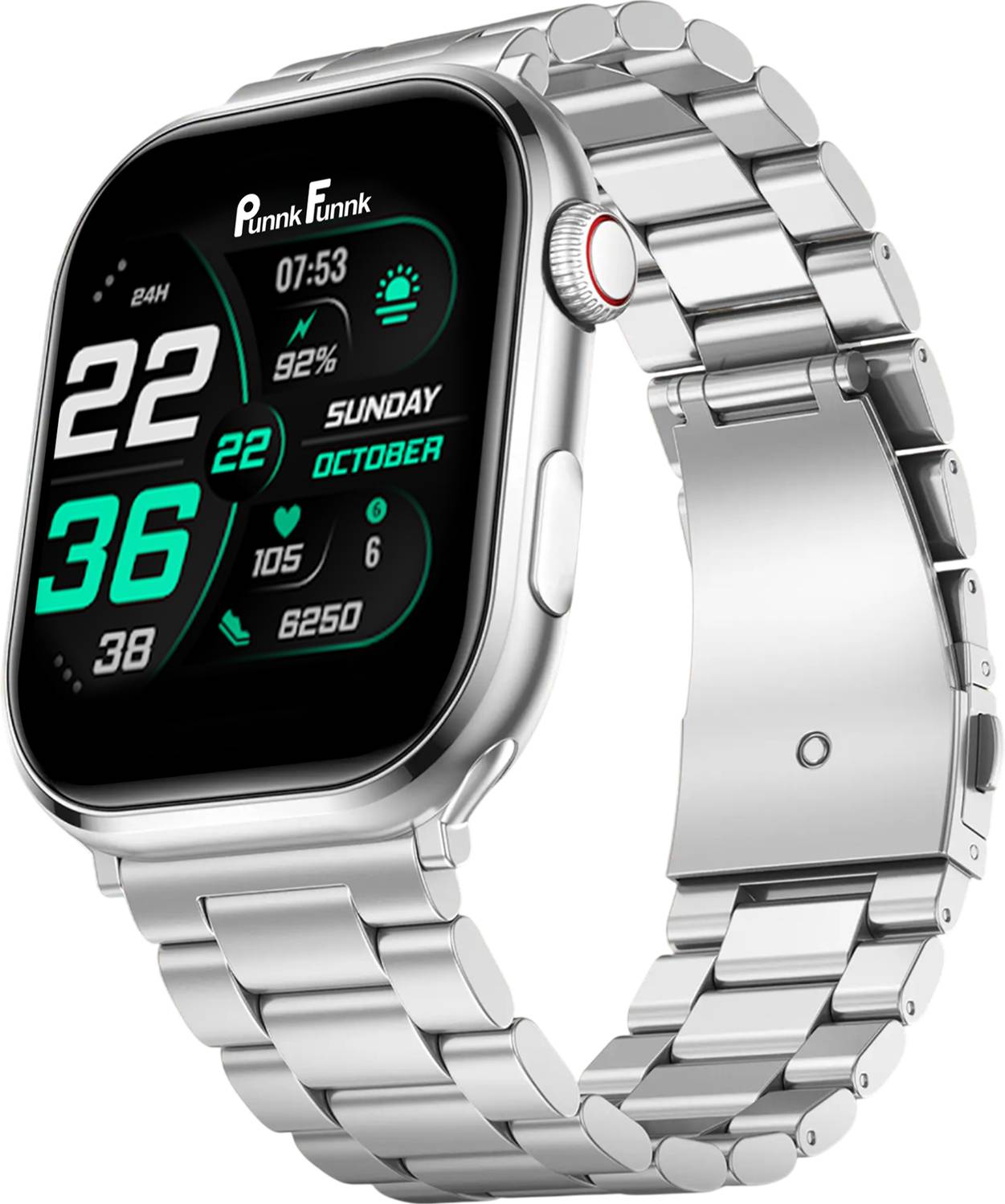 PunnkFunnk i8 2.1"Amoled Display, Bt Calling Music, Media Notific