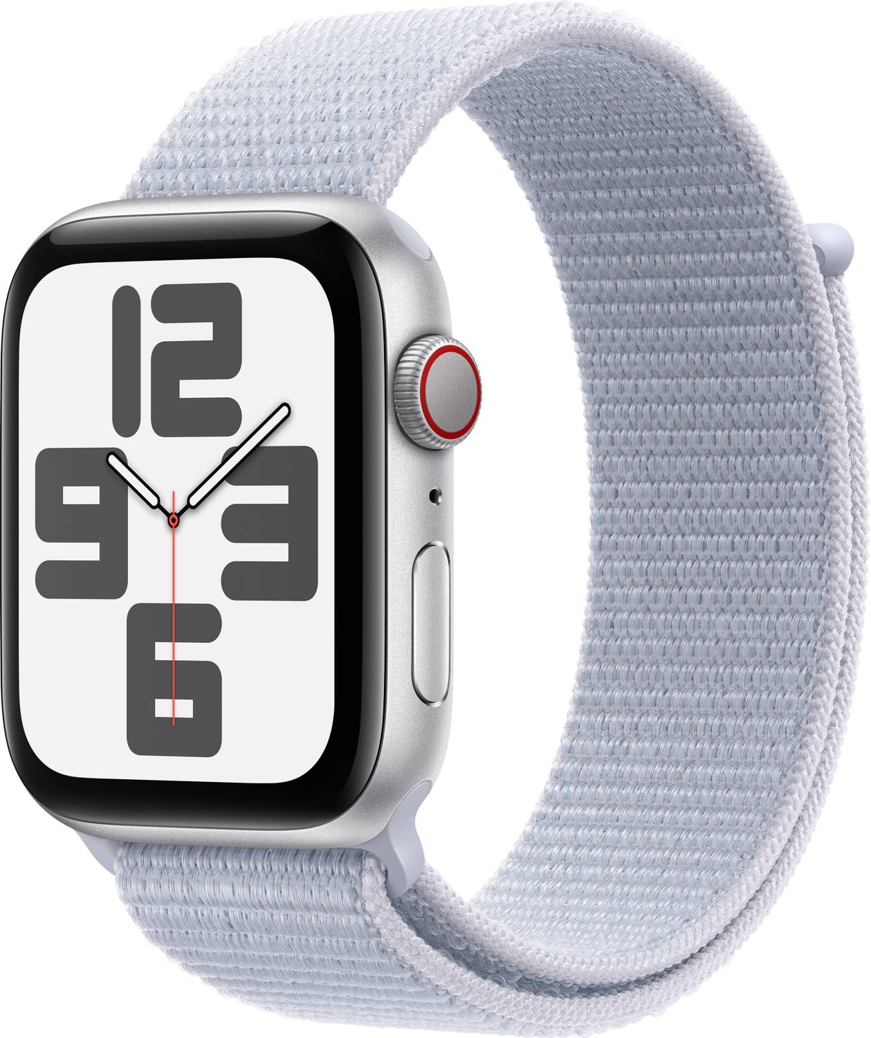 Apple Watch SE GPS + Cellular 44mm Silver Aluminium with Blue Clo