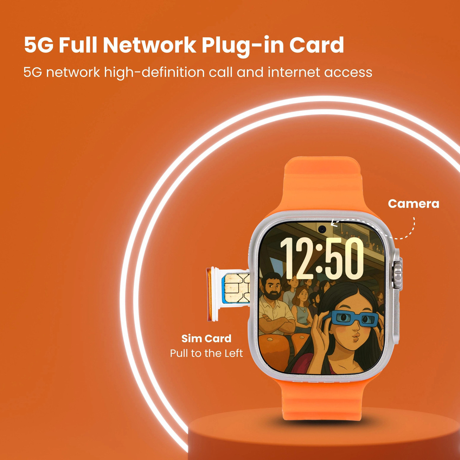 Image of Bestarc 5G Android Smartwatch with Social Media Apps and WhatsApp Installed Smartwatch
