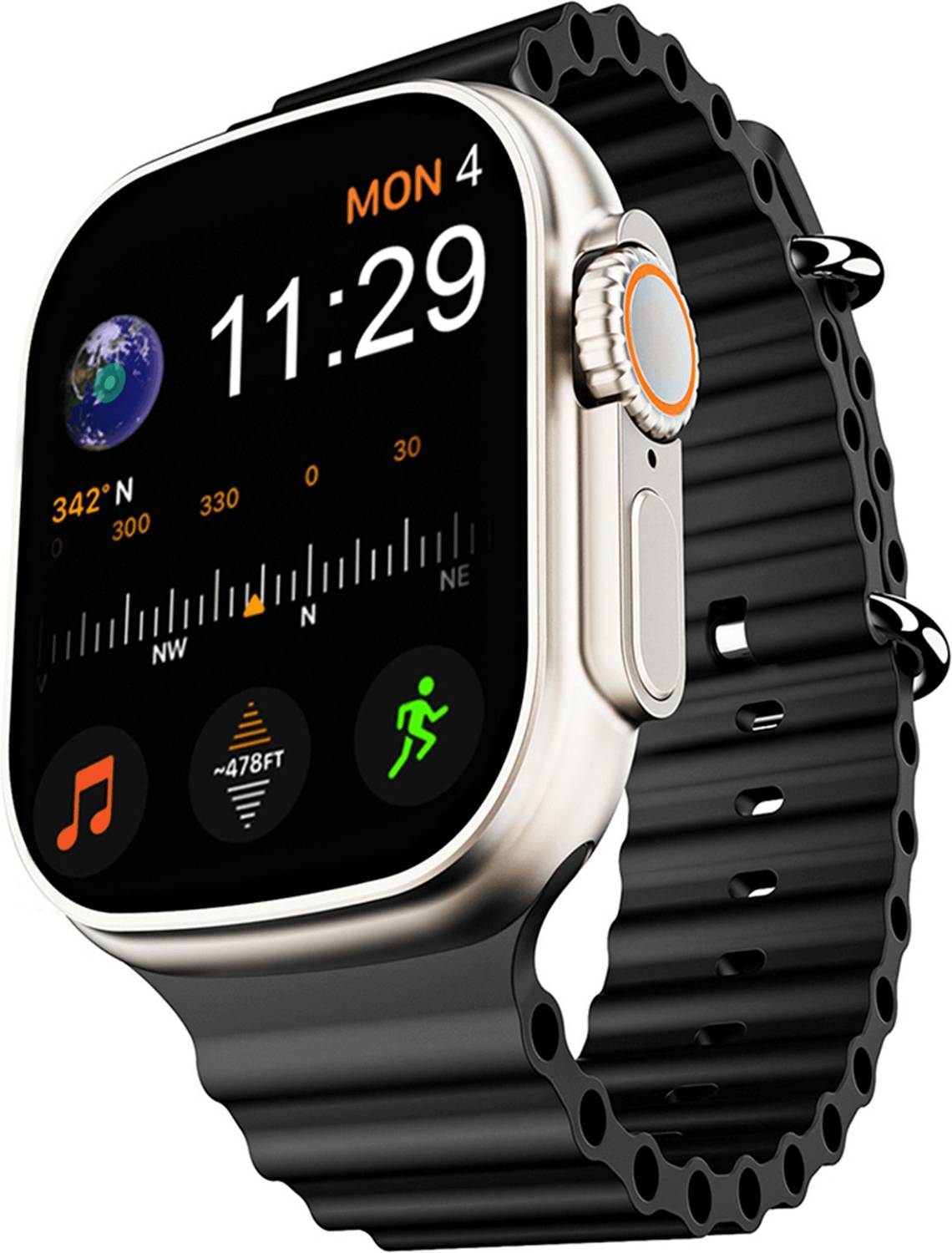 ADCOM Pro 1.96" Big Display Smartwatch with Bluetooth Calling Wir