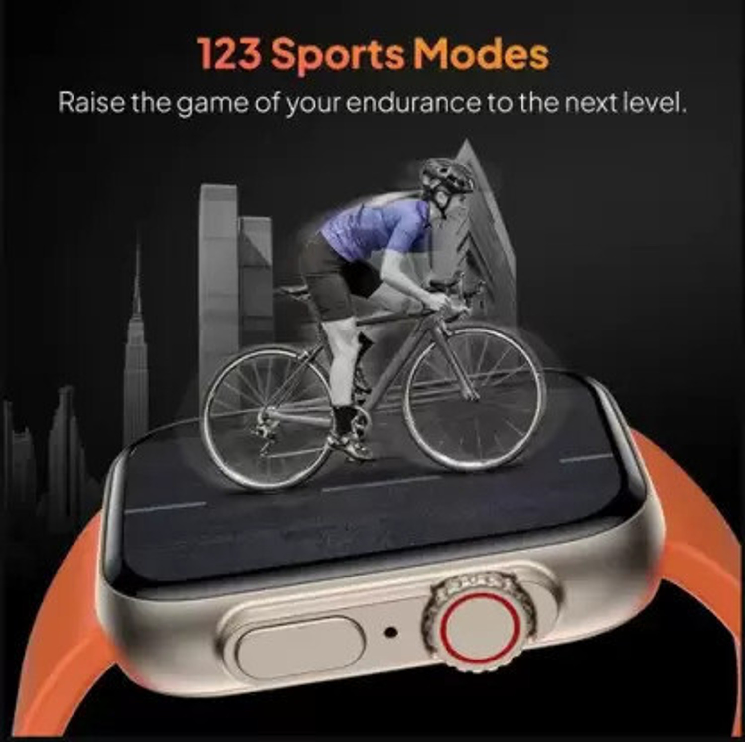 Image of Yash Enterprises Android Smart Watch Men 4GNetwork BT Call GPS X8 Ultra T800 Smartwatch (Orange Strap, Free Size)