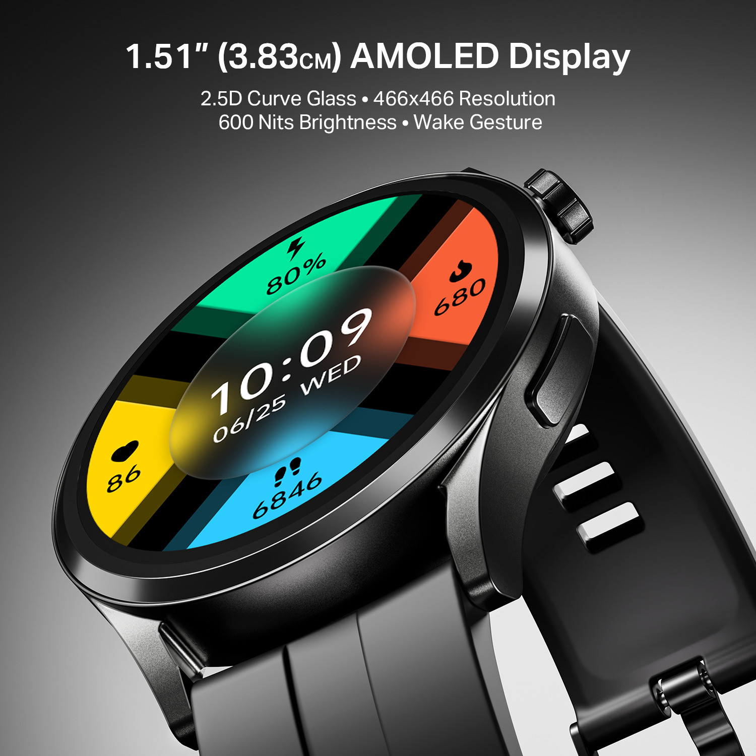 Image of boAt Chrome Horizon, 1.51 inch(3.83cm) Metal body, AMOLED Display, Video Watch Faces Smartwatch