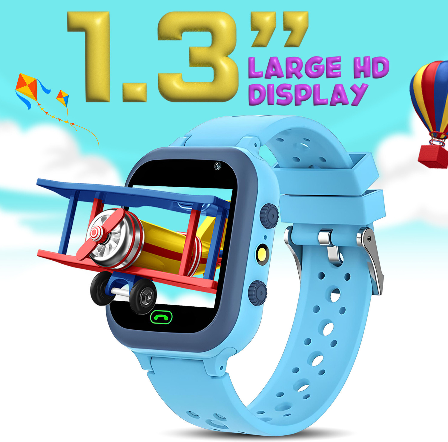Image of GameSir 4G Touchscreen Smart Watch Toy Selfie Cam Learning Games Alarm Calculator Child Smartwatch