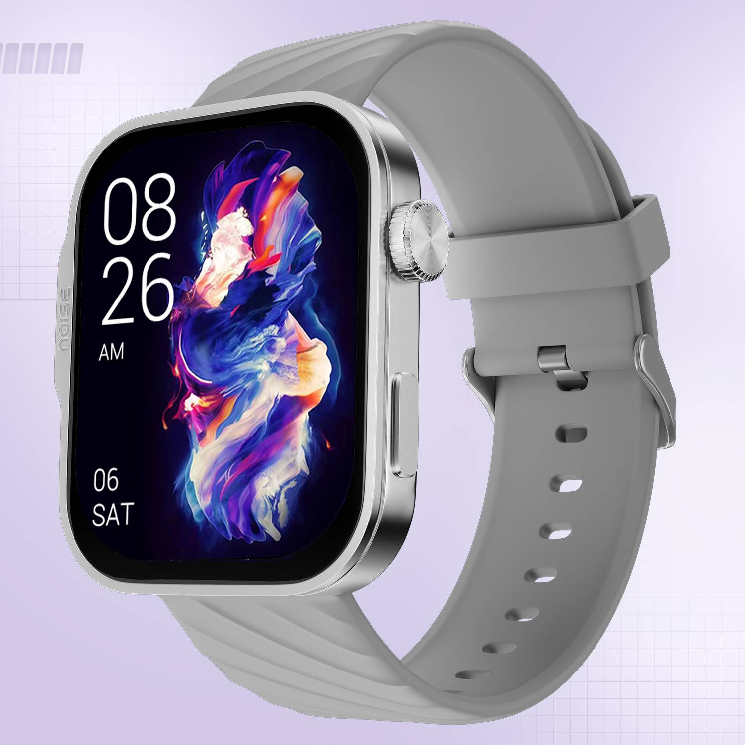 Noise Caliber 3 Plus 1.96" AMOLED Display, Functional Crown, Flat