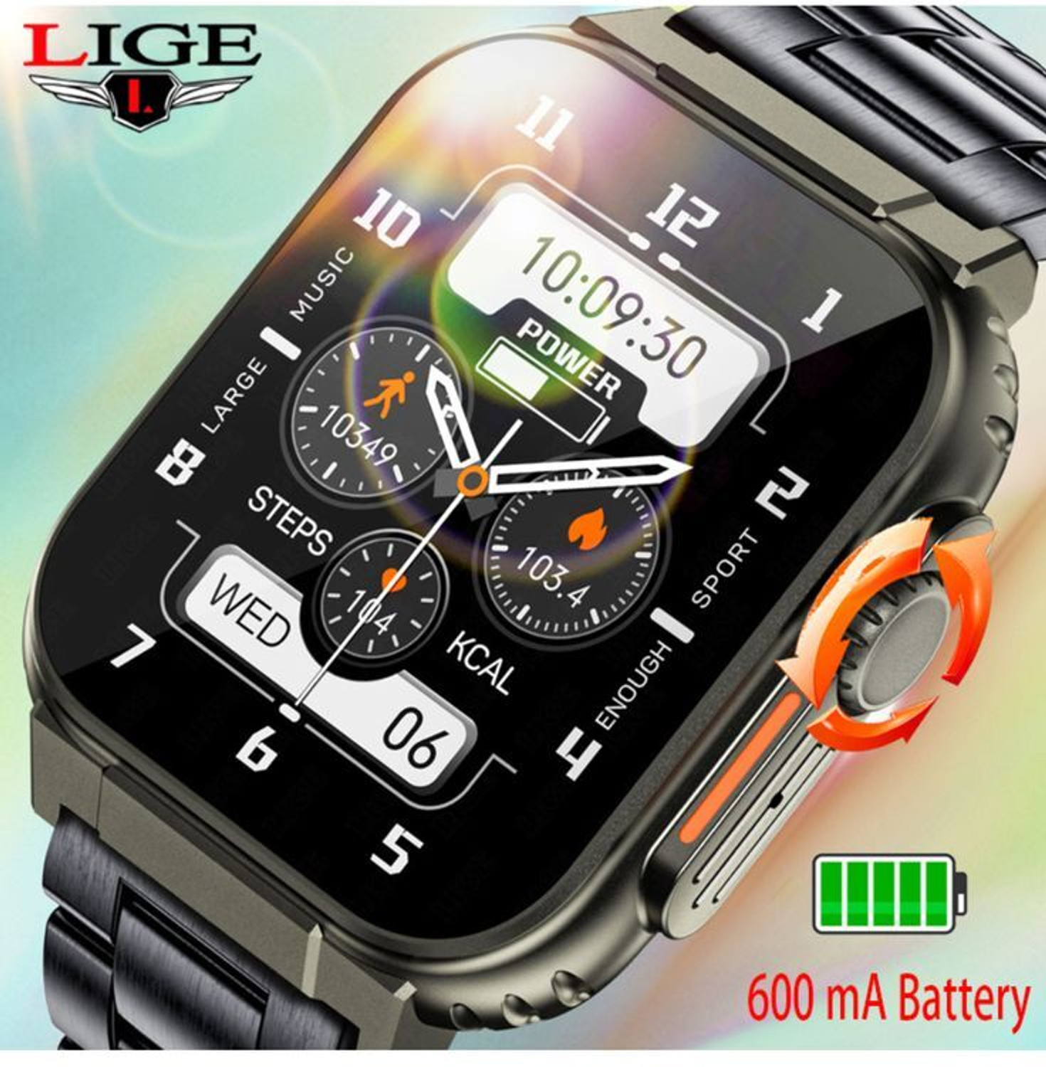 Image of Onikuma T800 BT watch 2in Big Screen Sunlight Proof Display Music Play Insta WA Notifier Smartwatch