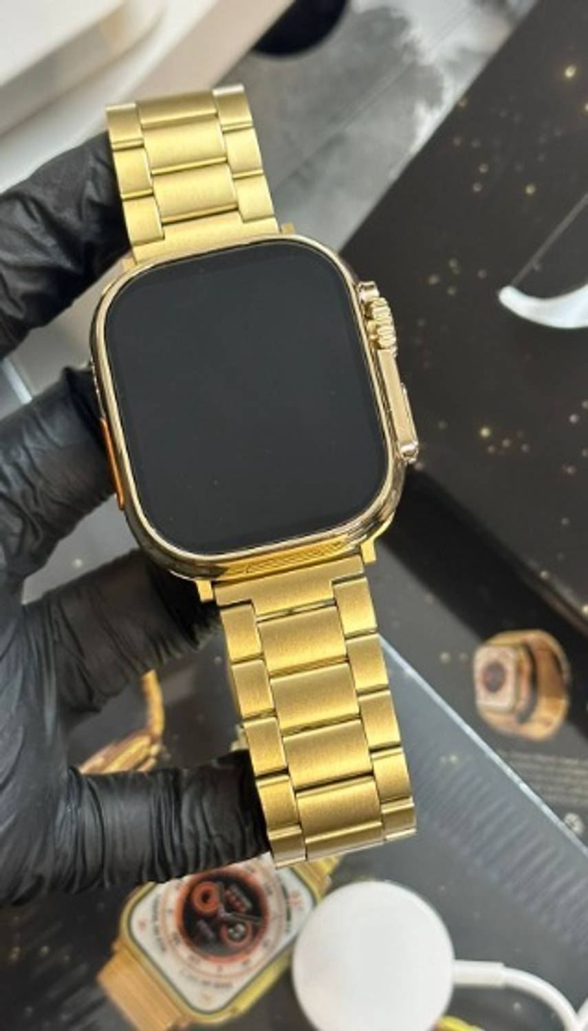 TECHMAZE S9 Ultra Gold Edition With Sports Mode Golden SmartWatch