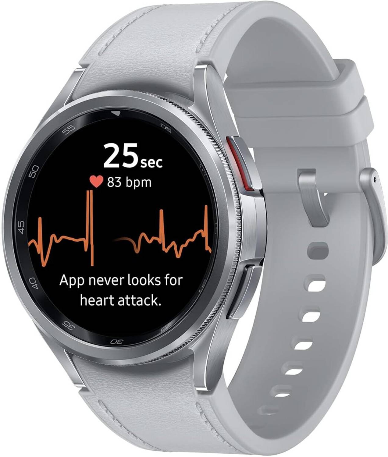 Samsung Galaxy Watch6 Classic Bluetooth (Silver Strap, Free Size)