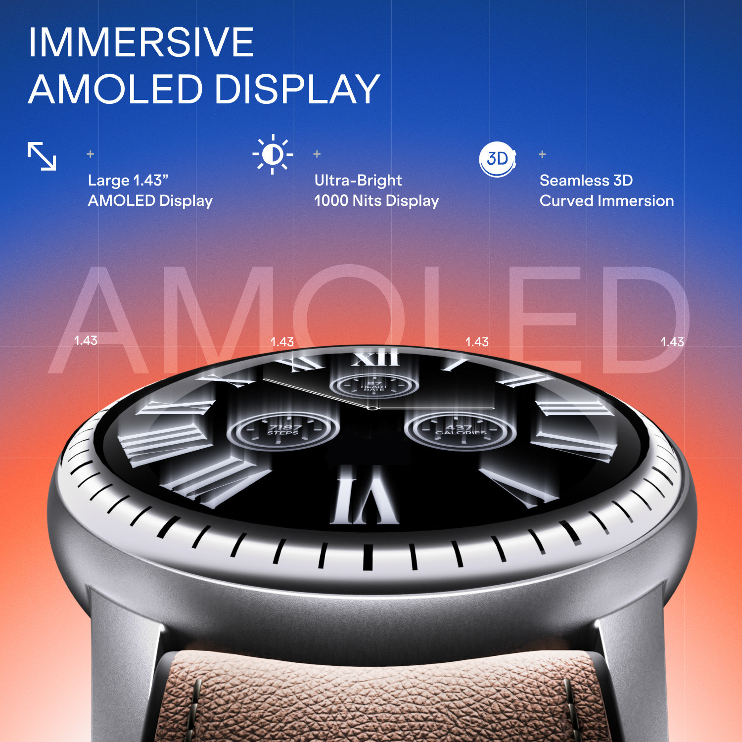 Image of boAt Valour Watch 1 R,AI Habit Builder,Aluminium Body,1.43''3D Vibrant AMOLED Display Smartwatch