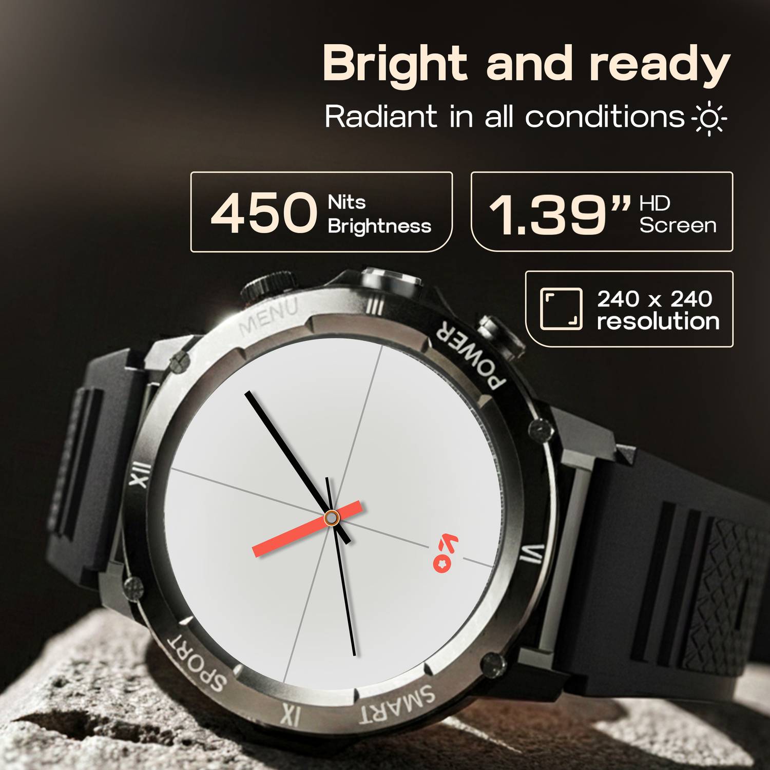 GOBOULT Tuff Hawk 1.39" HD Smartwatch - Image 3