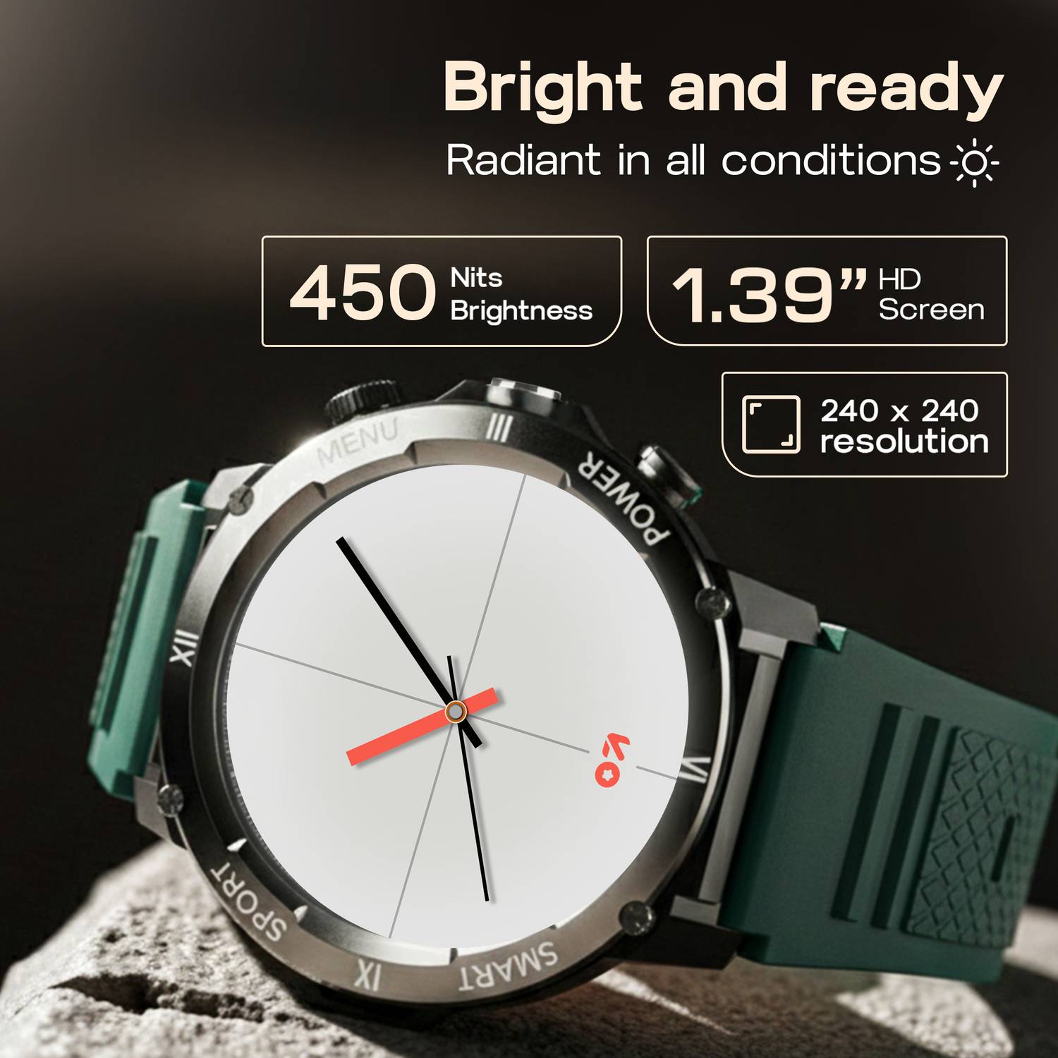 GOBOULT Tuff Hawk 1.39" HD Display Smartwatch - Image 3