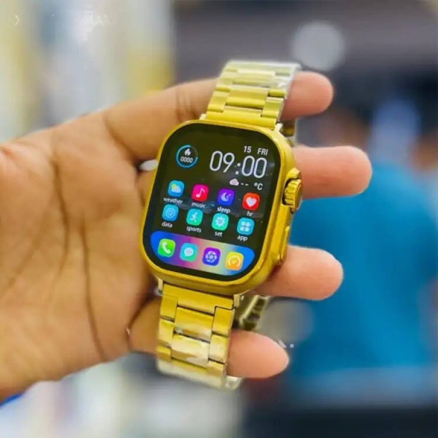 Tiya Traders S9 Ultra 24K Golden Edition Bracelet Strap SmartWatc