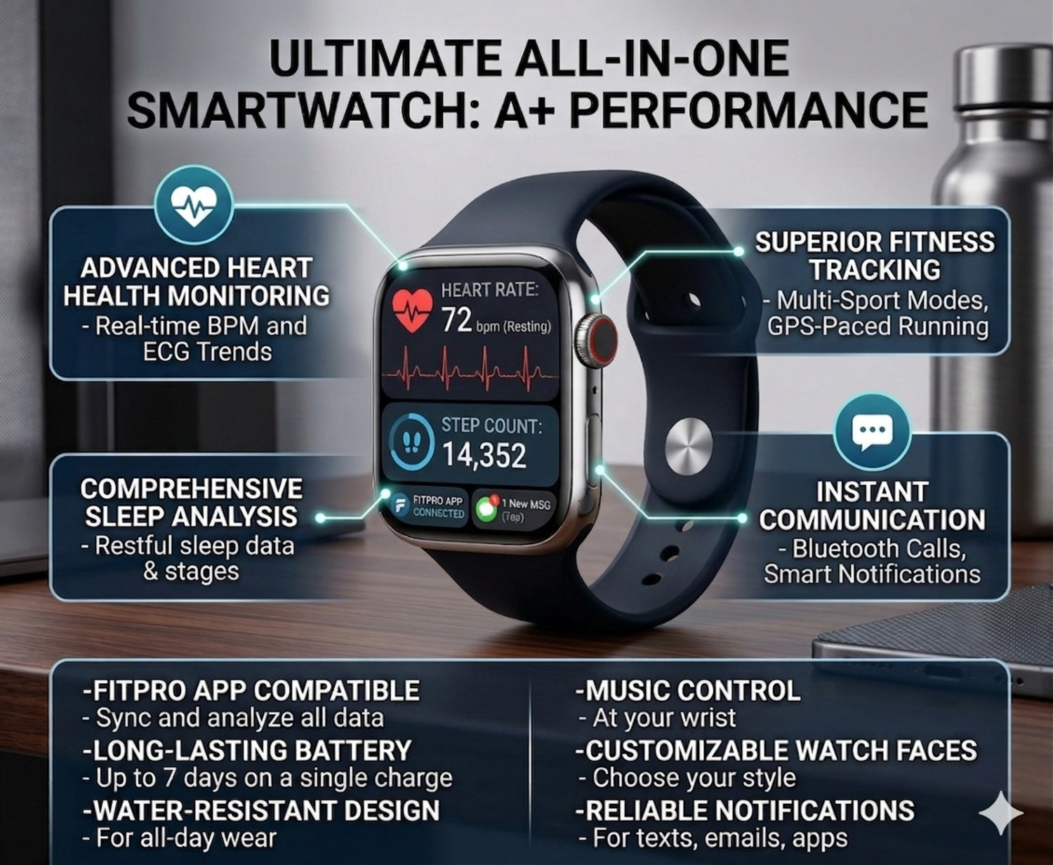 Image of ELDORICH X10 Pro Max Edge Lite Smartwatch with 2.19 inch AMOLED Display & Bluetooth Calling Smartwatch
