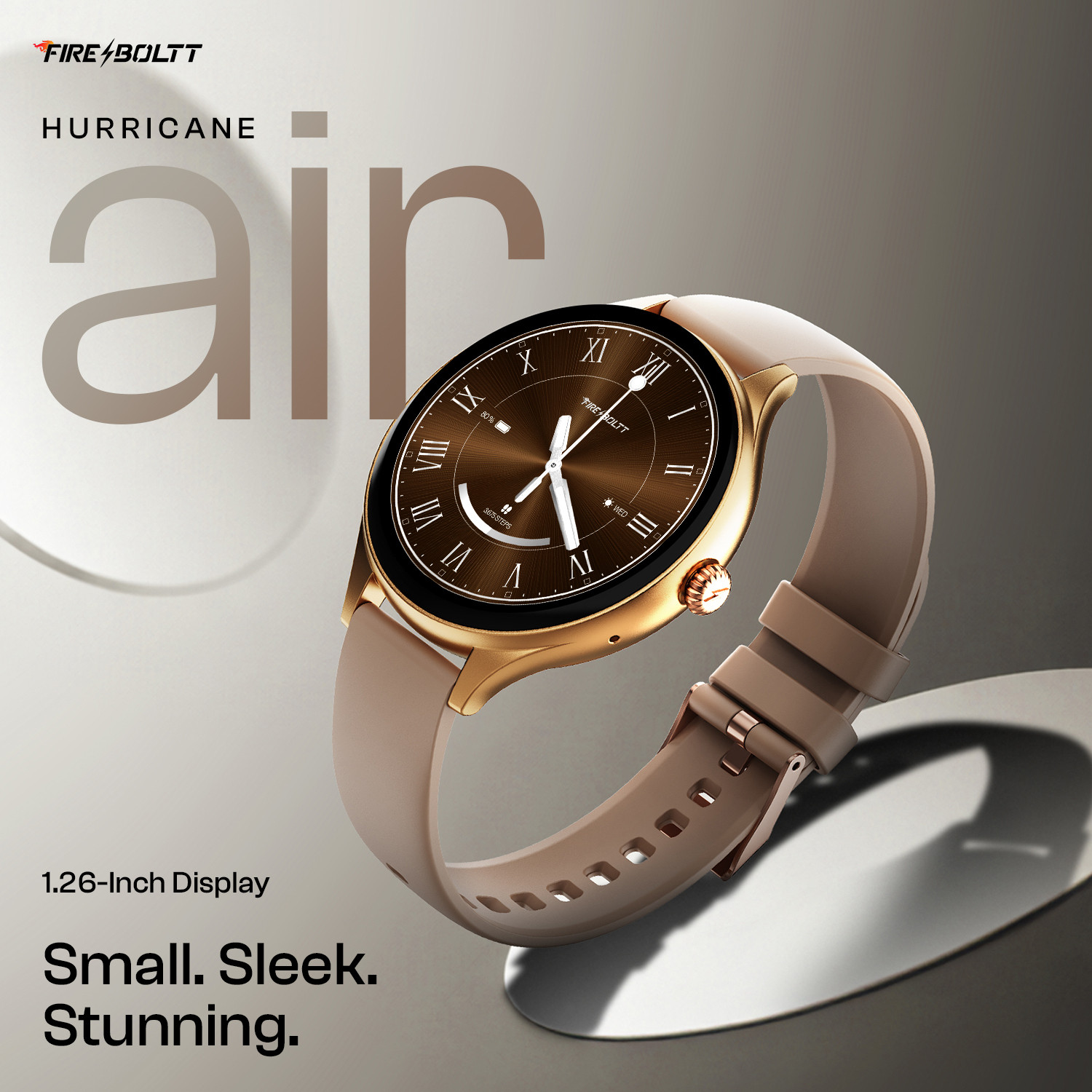 Image of Fire-Boltt Hurricane Air 1.26 Round Display Rotating Crown Metal Body Wireless Charging Smartwatch