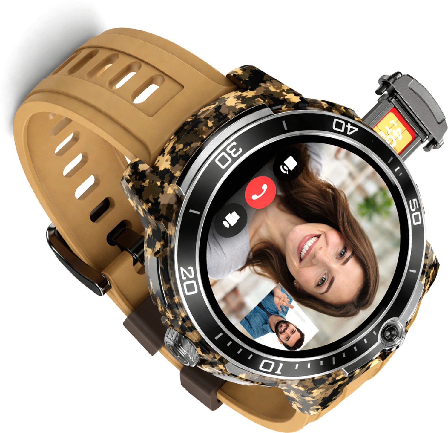 Image of Shop New 5G Android Smartwatch SIM Unlimited Apps Play Store Bluetooth Camera Music Smartwatch