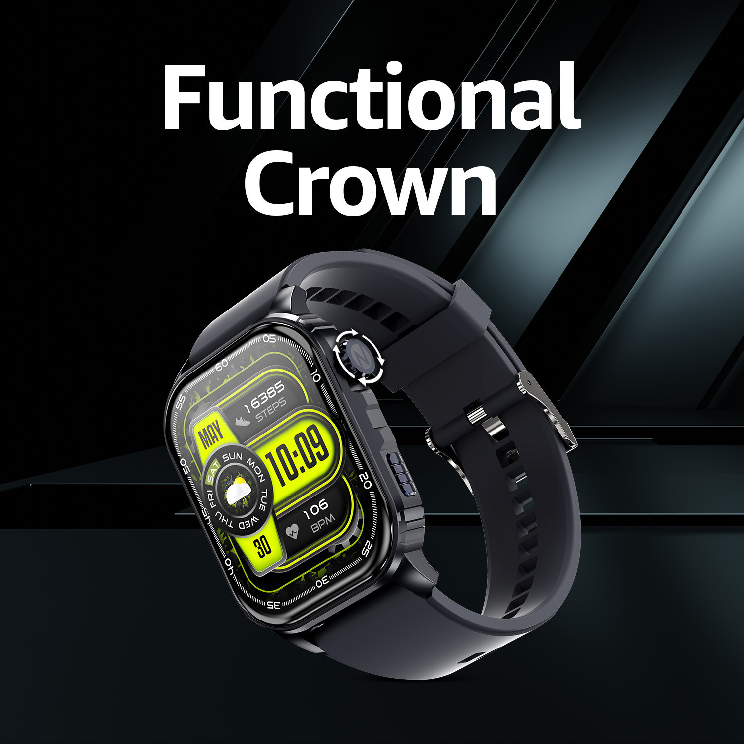 Image of itel Alpha with 2 inch HD Display, 500nits Always-On Display & 150+ Watch Faces Smartwatch