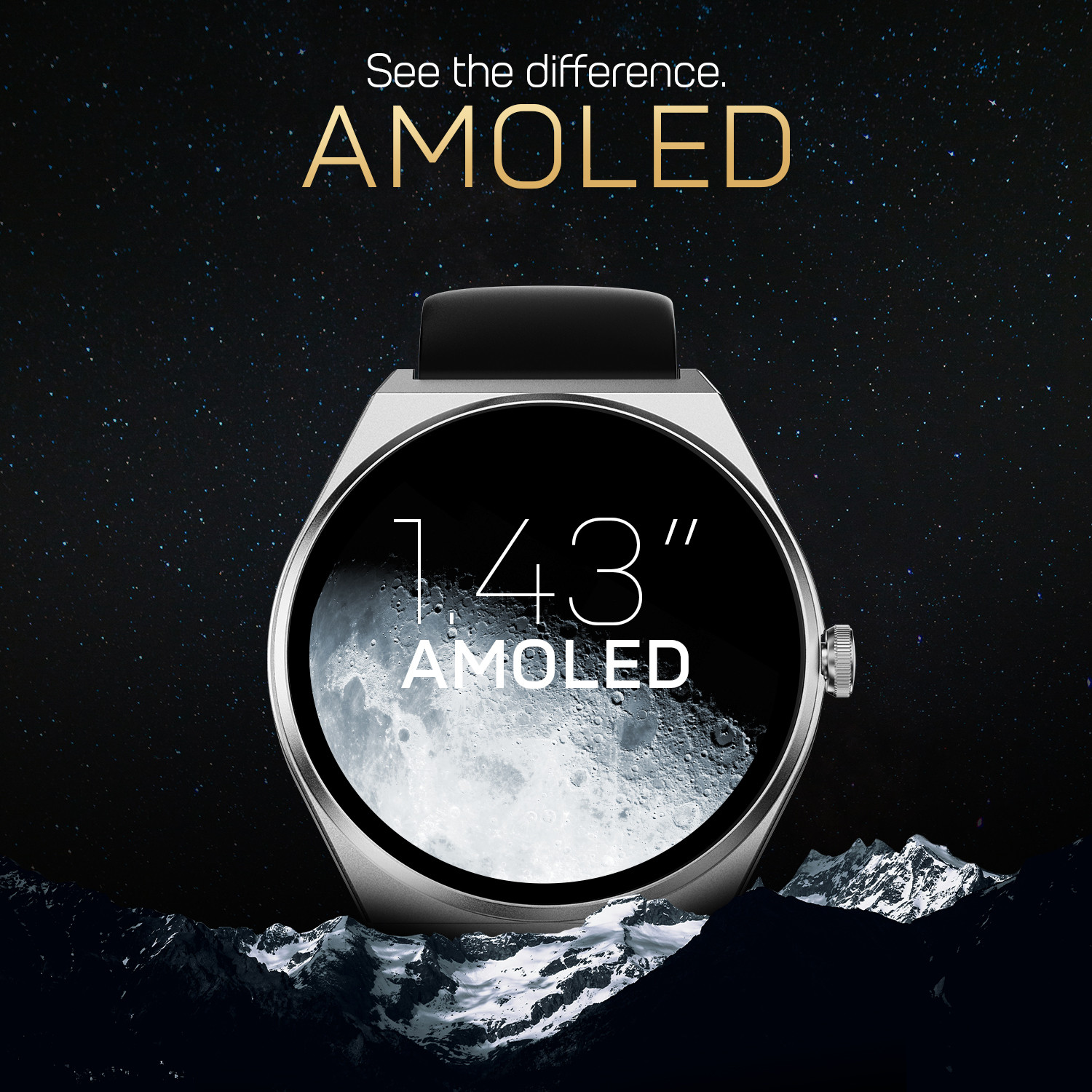 Image of Fire-Boltt Legacy Nova 1.43 inch Ultra Slim AMOLED Wireless Charging Rotating Crown BT Call Smartwatch