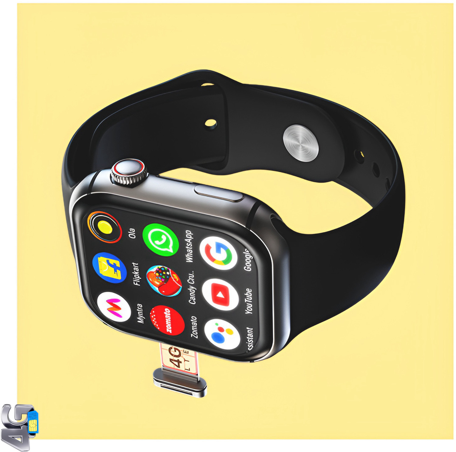 Image of Hayyo Android Smart Watch - 5G SIM /LTE /Wi-Fi /Play Store Unlimited Apps /GPS /YouTube Smartwatch