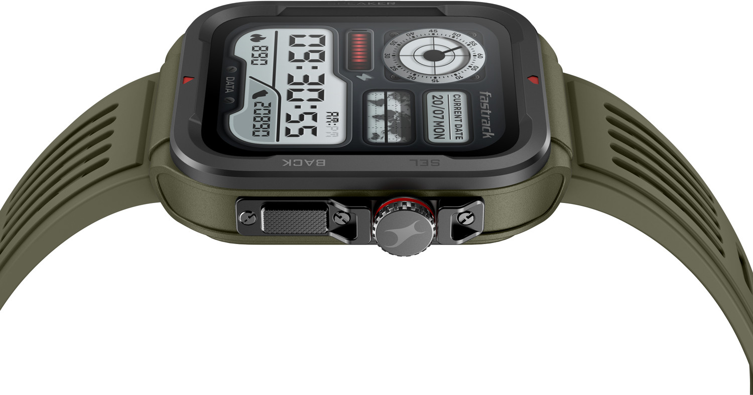 Image of Fastrack Active 1.83 inch HD Display,Functional Crown,BT Calling with Advanced Chipset Rugged Smartwatch