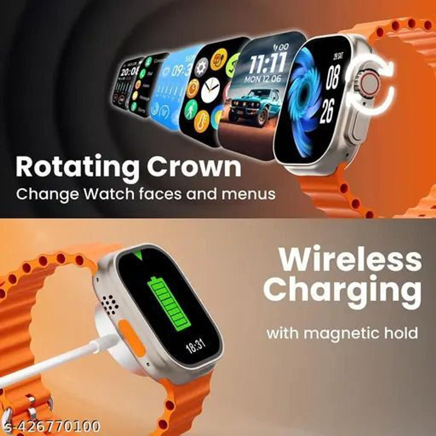 Image of Moktu T800 Ultra Smartwatch Series 8 with Bluetooth , Fitness & HD Display Smartwatch