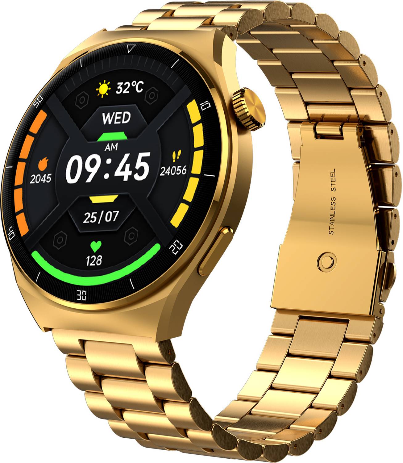beatXP Vega X 1.43'' AMOLED Display with BT Calling, Metal Body,Wireless Charging, IP68 Smartwatch