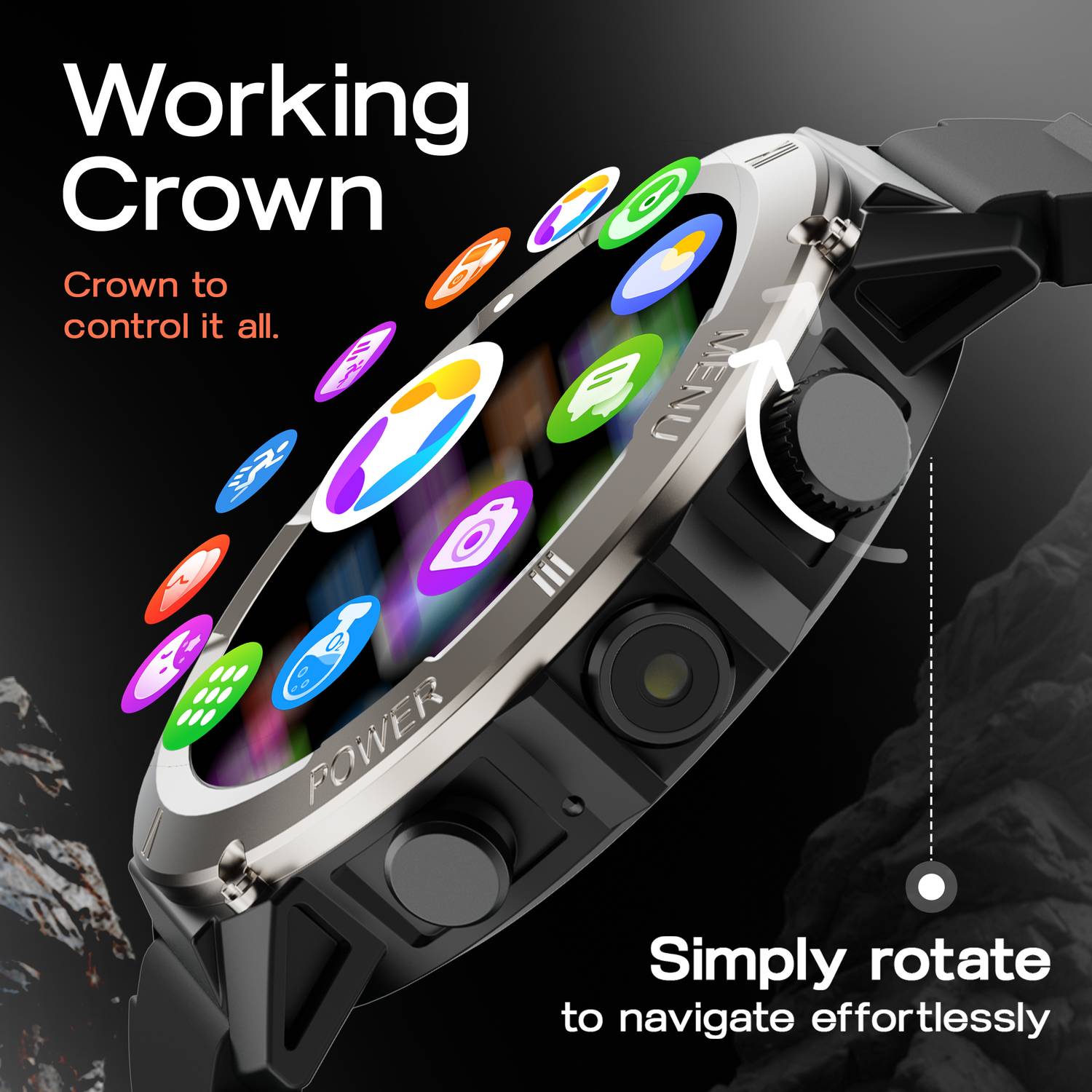 GOBOULT Tuff Hawk 1.39" HD Smartwatch - Image 5