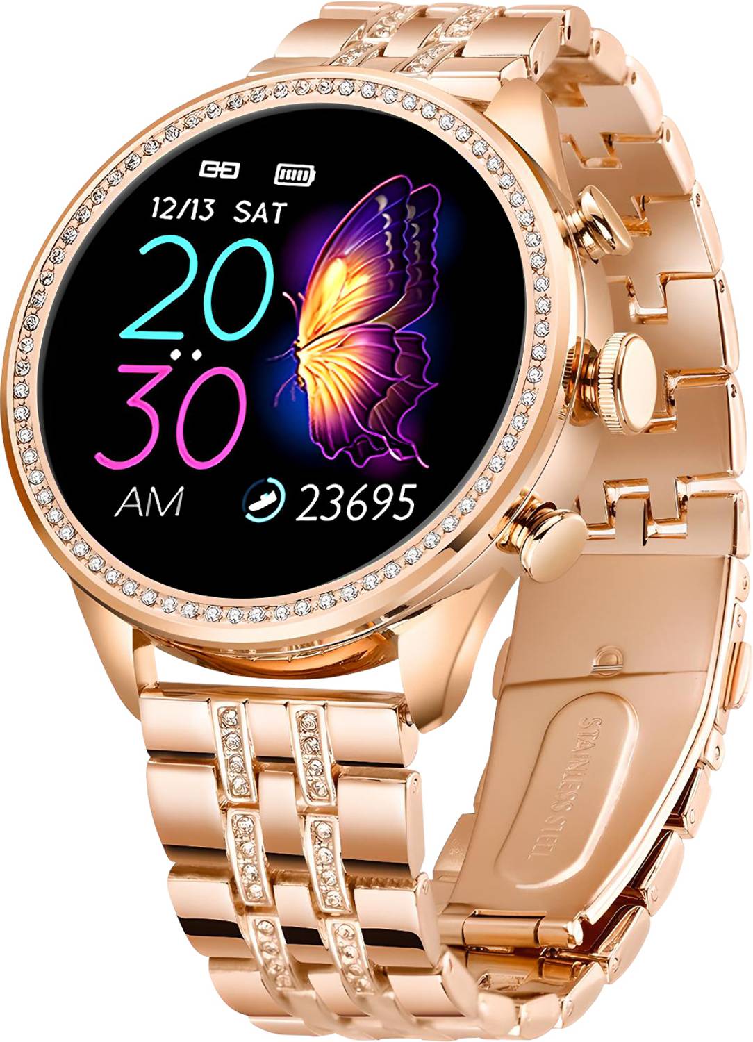 WTG PF9 Series 1.39" AMOLED Display Music & Fitness BT Calling Luxury Design girls Smartwatch