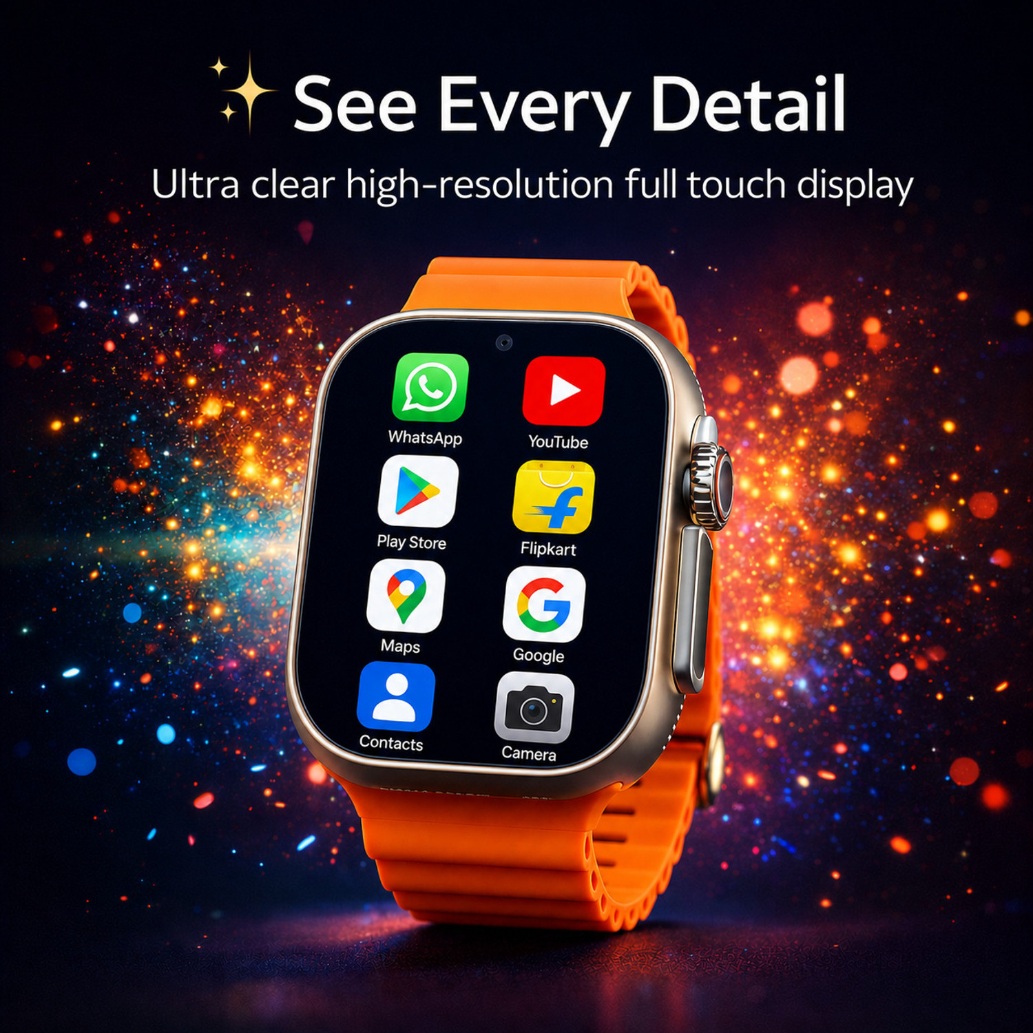 Image of Longan 5G Android Full Touch Watch with 5MP Rear Camera and 5G SIM Support Smartwatch