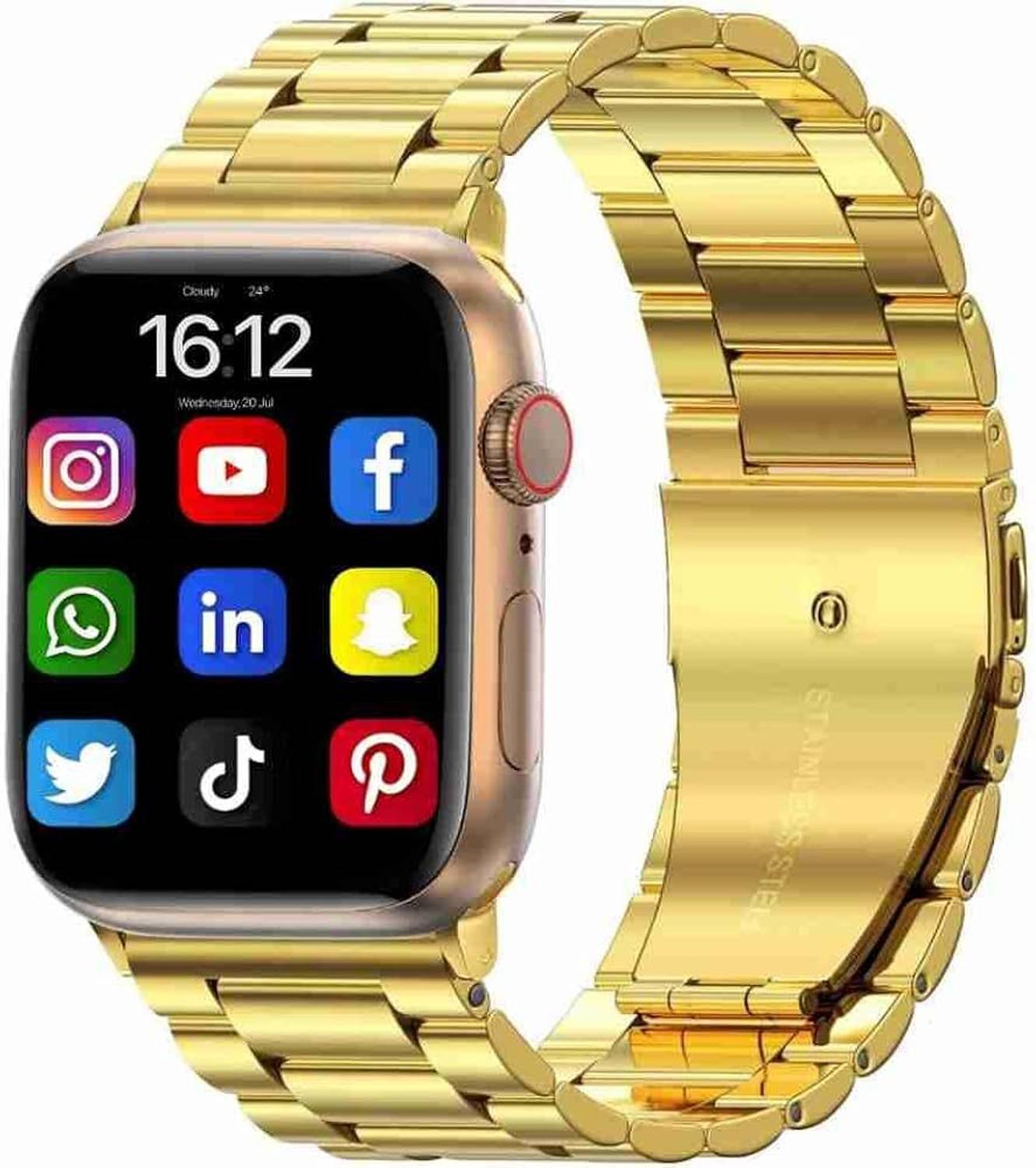 Aortic S9 Ultra Smartwatch (yellow Strap, Free Size)