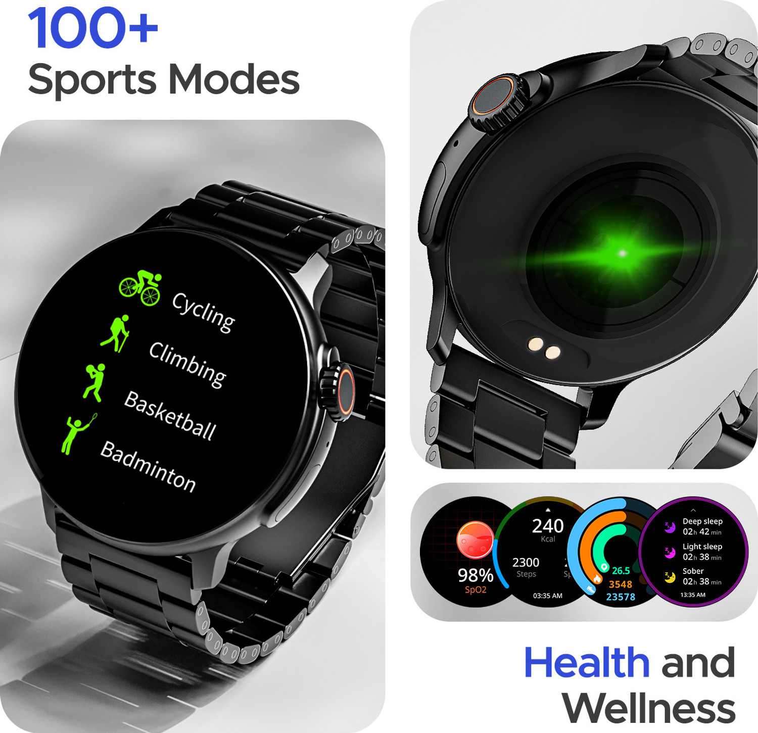 Image of boAt Lunar Tigon w / 3.68 cm(1.45 inch) AMOLED Display,Always ON Display, Functional Crown Smartwatch