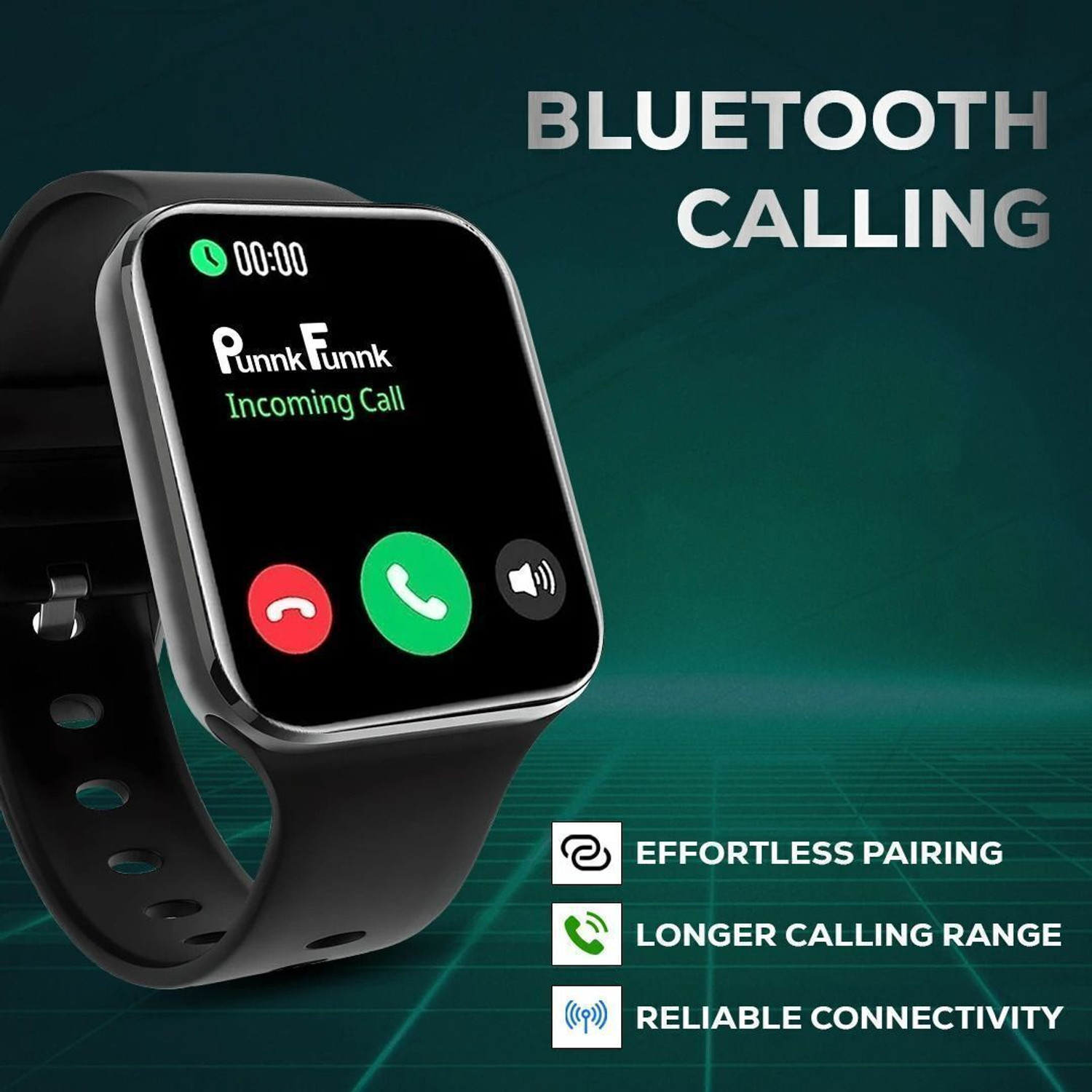 Image of PunnkFunnk T-STROM Grey inch AMOLED Display BT Calling, Social Notification, Fitness, Smartwatch