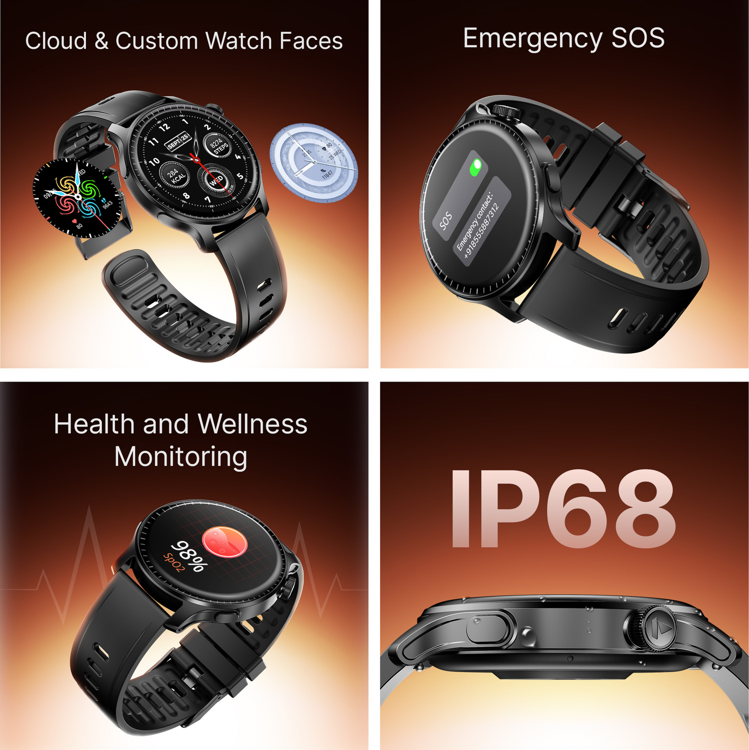Image of boAt Ultima Prime w / 1.43 inchAMOLED Display, AOD, Personalized Nudges, Functional Crown Smartwatch