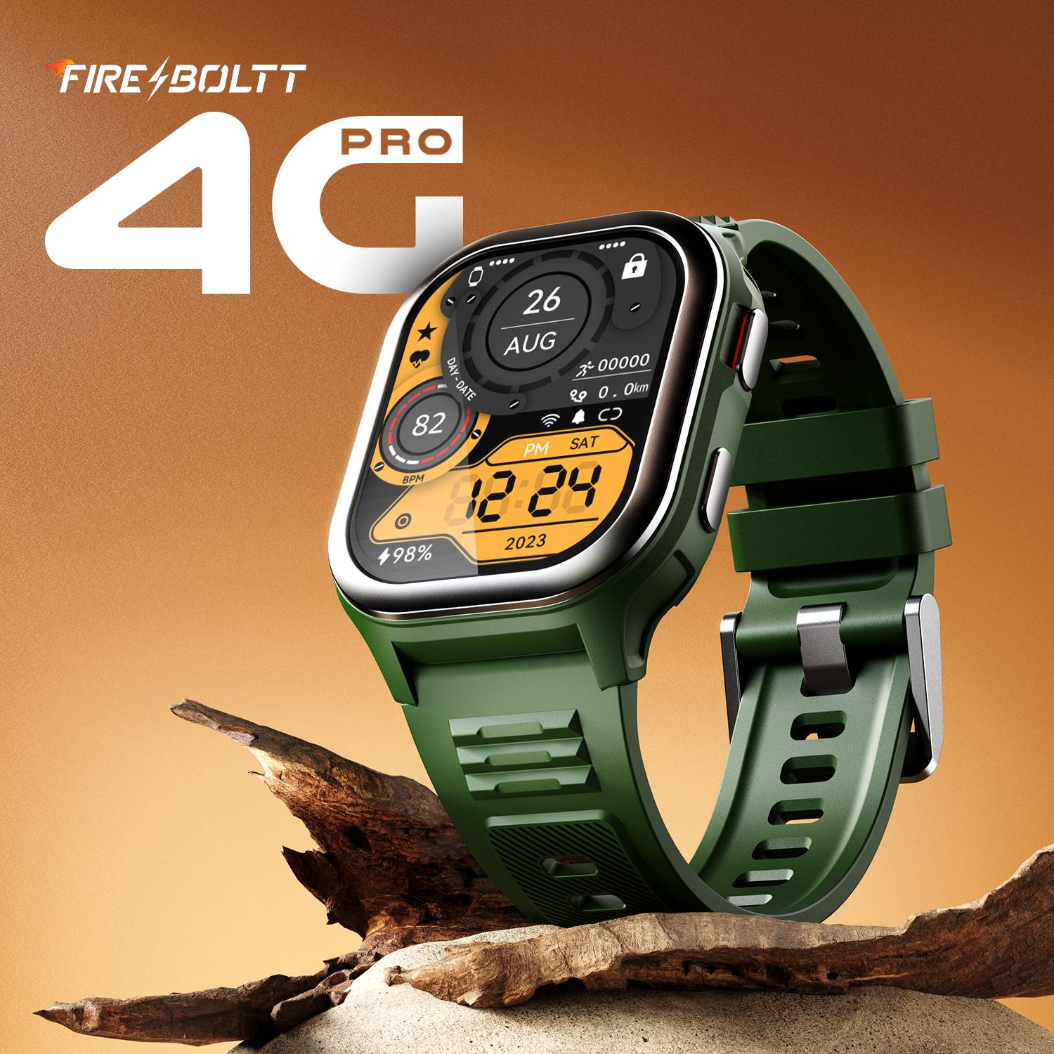 Fire-Boltt 4G Pro Smartwatch (Green) - Image 3