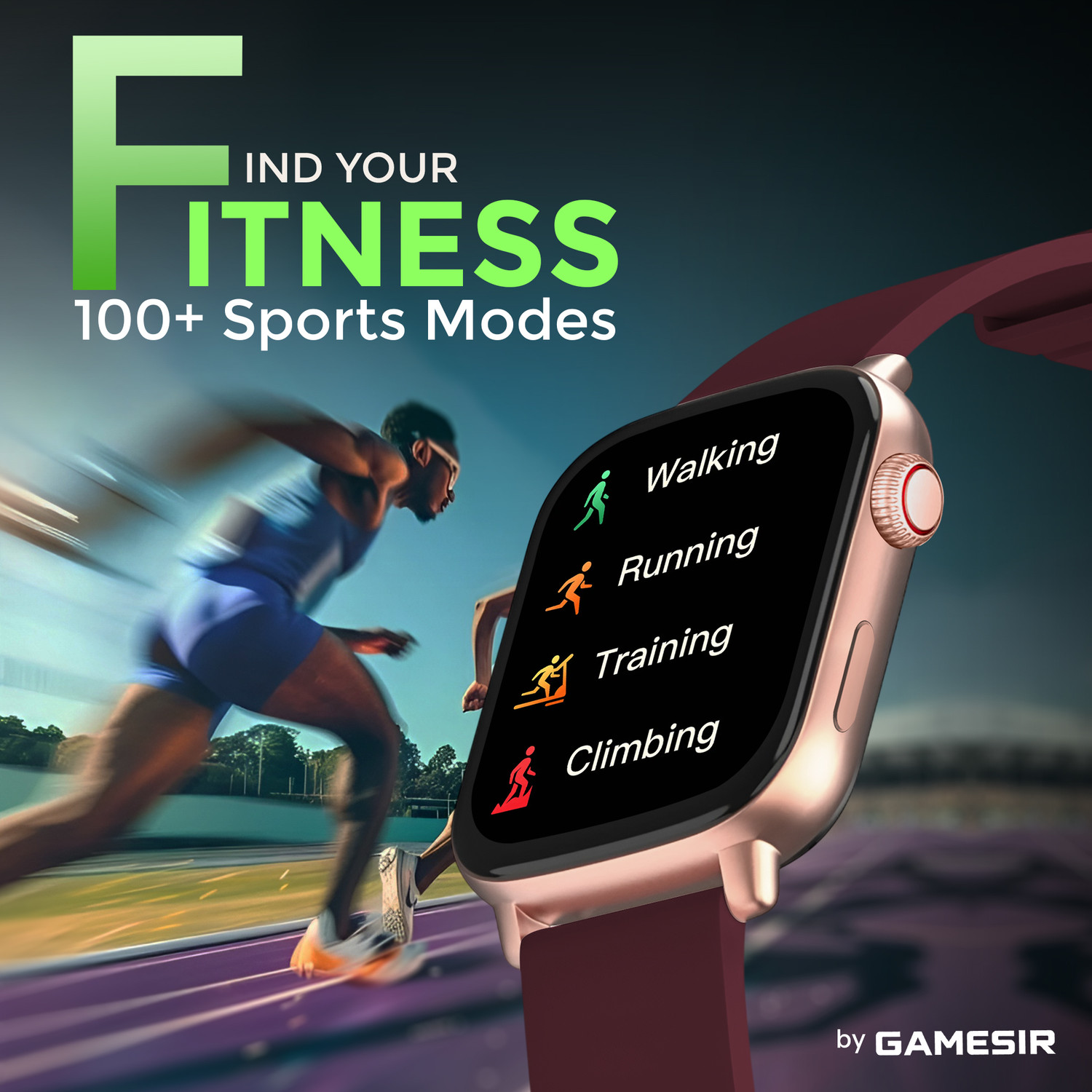 Image of GameSir Edge-Lite | 1.99 inch AMOLED Display | BT Calling | AI Voice | Music Play | Fitness Smartwatch
