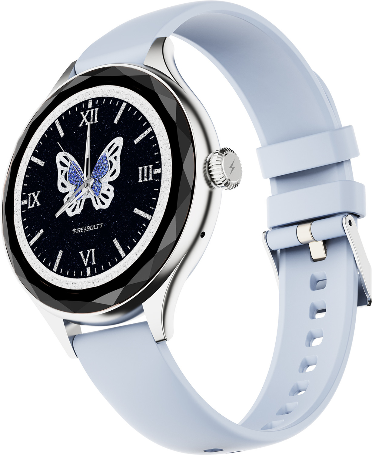 Image of Fire-Boltt Hurricane Aura 1.26HD Display Diamond Cut Rotating Crown Wireless Charging Women Smartwatch