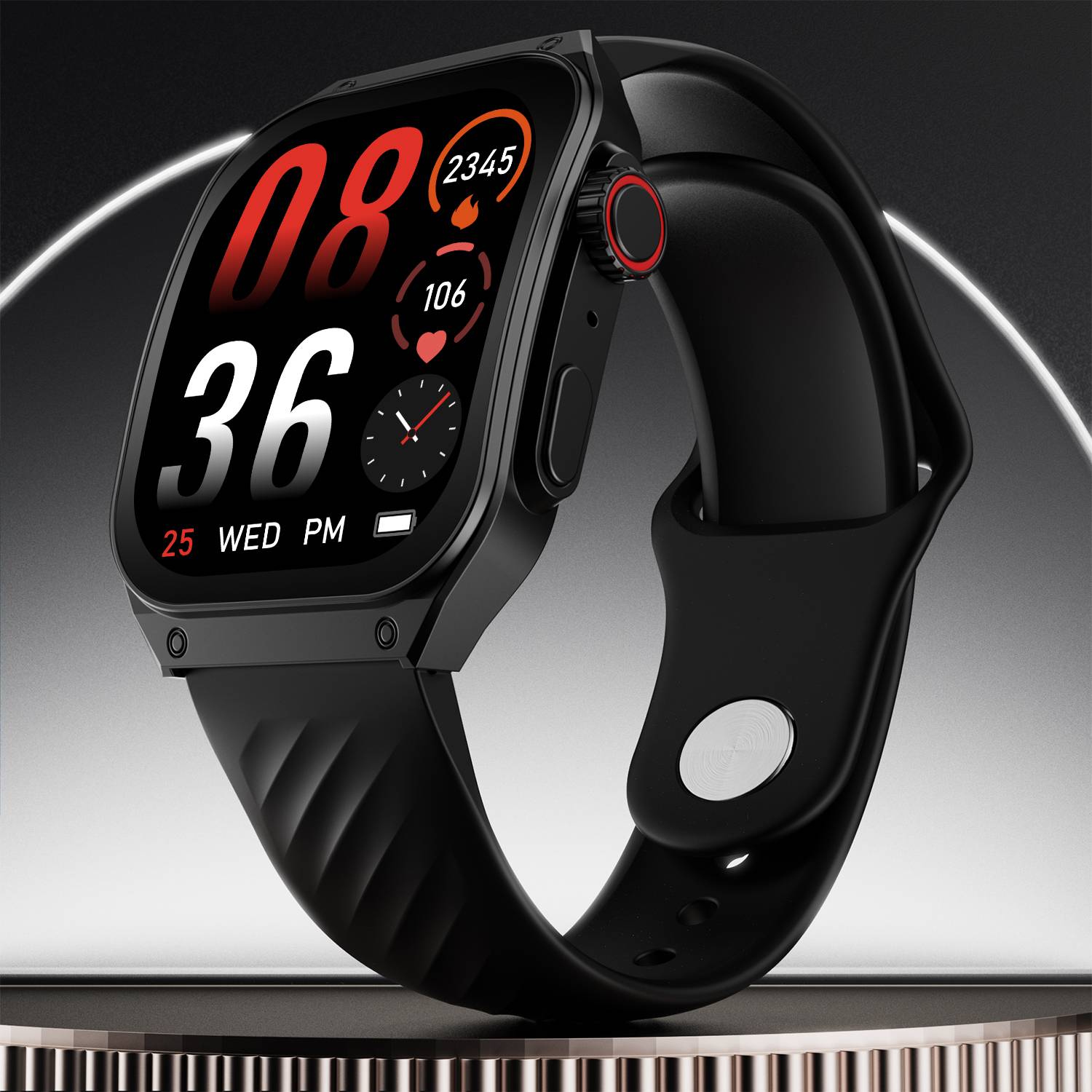 fire boltt 51.8mm (1.96") AMOLED Display, Wireless Charging, 100+