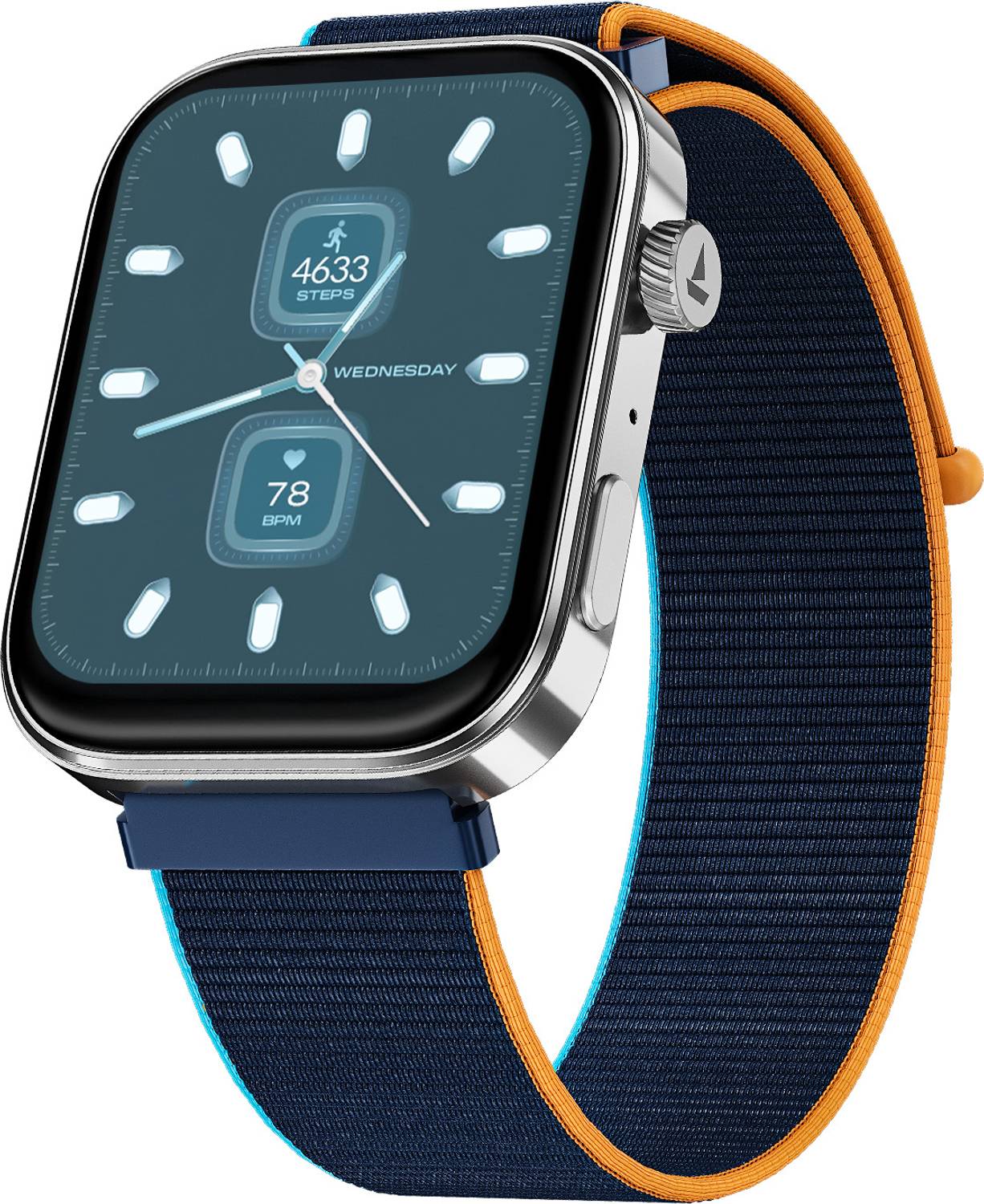 boAt Chrome Endeavour 1.96" AMOLED Silver Smartwatch - Image 1